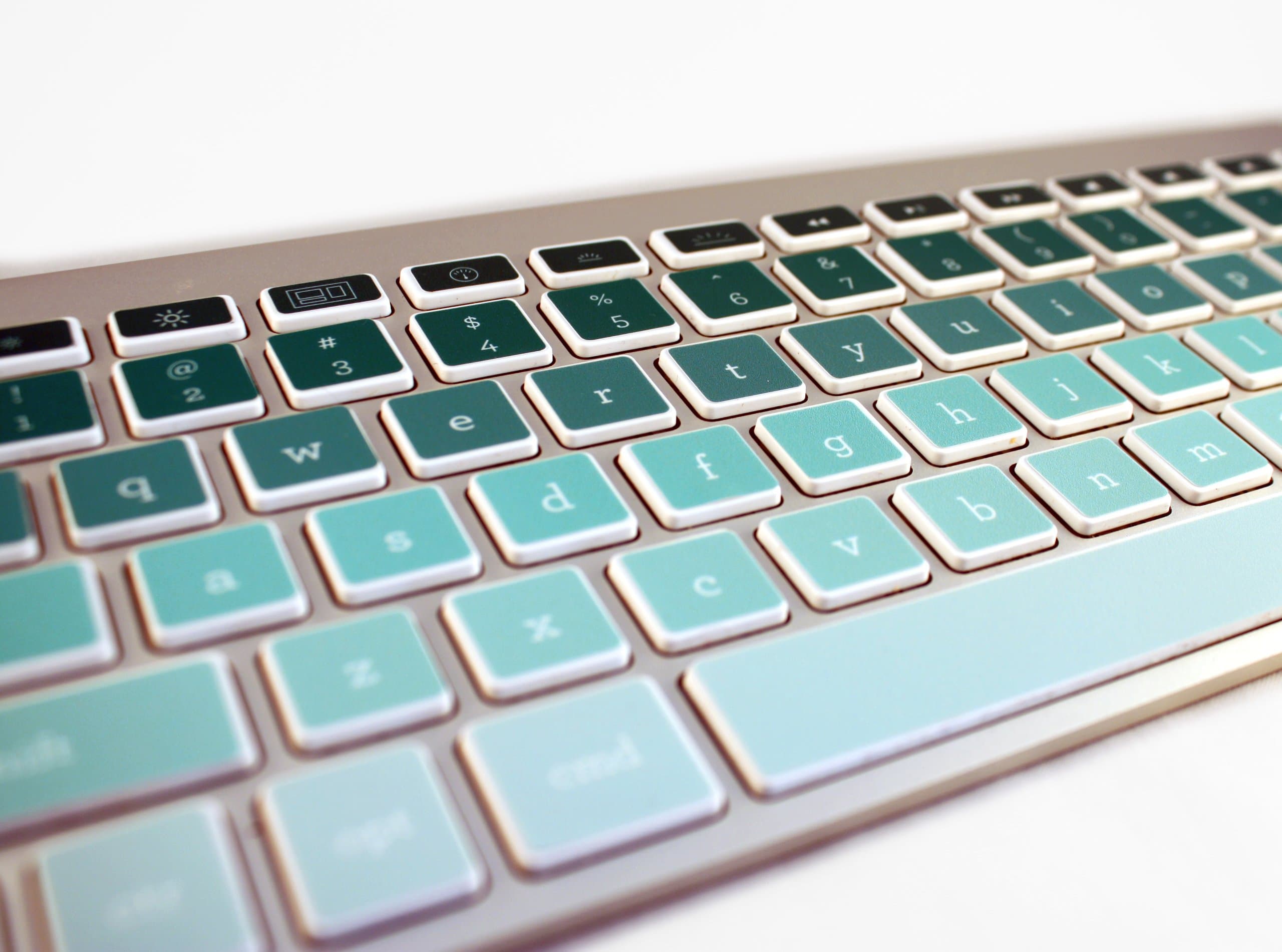 Green Ombre Keyboard Sticker Keycals