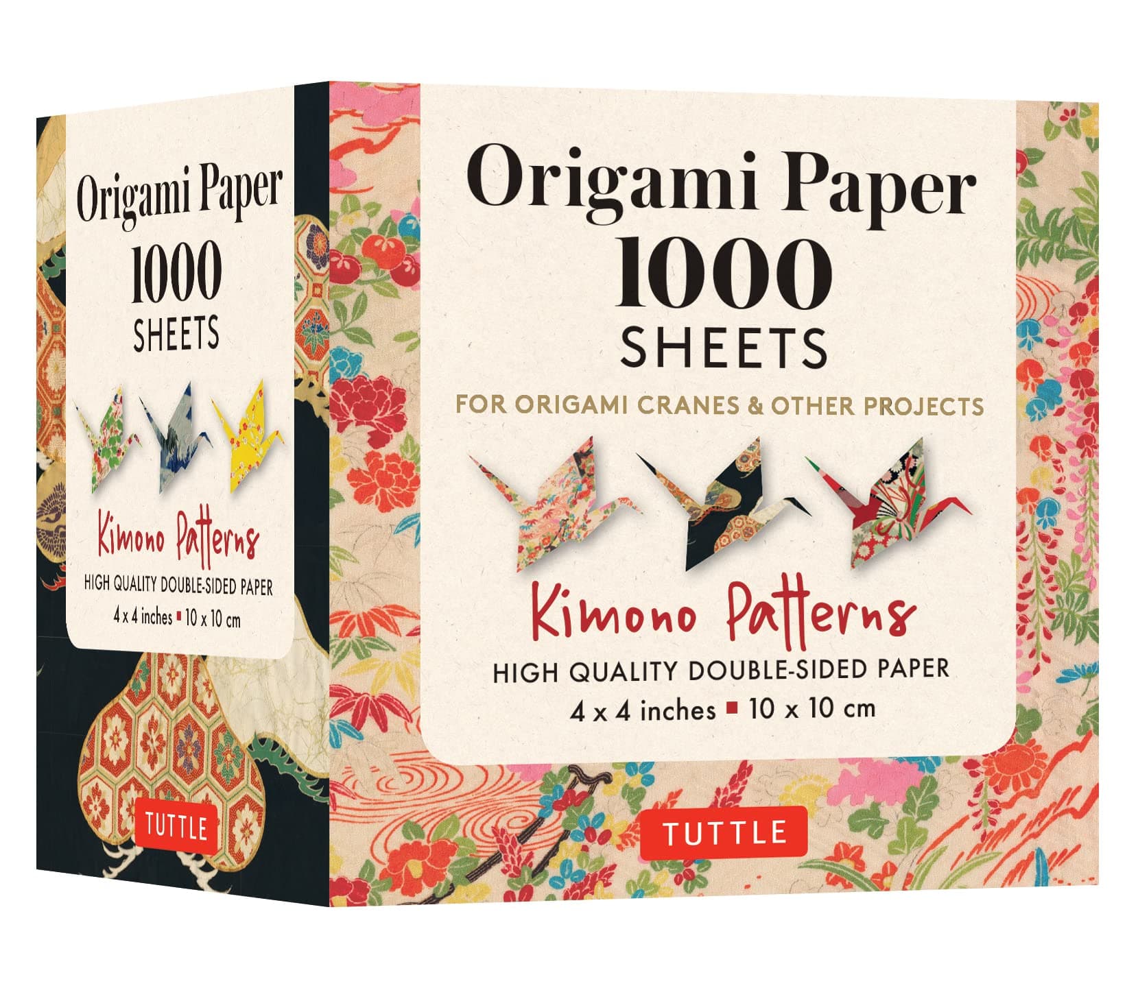 Origami Paper 1,000 sheets Kimono Patterns 4" (10 cm): Tuttle Origami Paper: High-Quality Double-Sided Origami Sheets Printed with 12 Different ... 12 ... 12 Different Designs (Instructions Included)