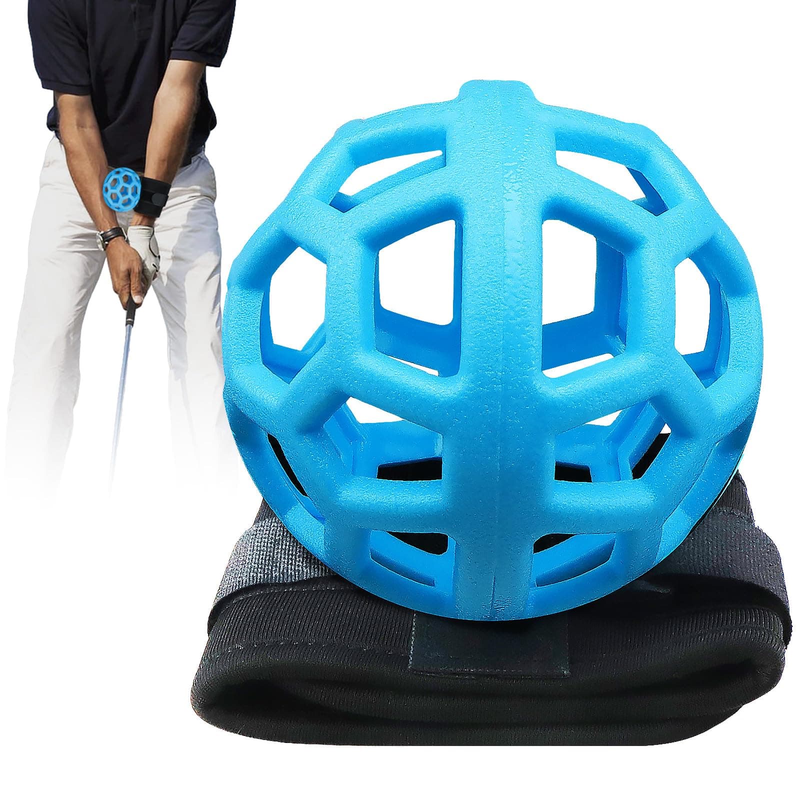 THE GOLFER STORE Smart Ball Golf Training Aid Golf Swing Trainer, Practical Training Aid for Golf, Intelligent Ball for Beginner Posture Training, Golf Wrist Strap Training Ball