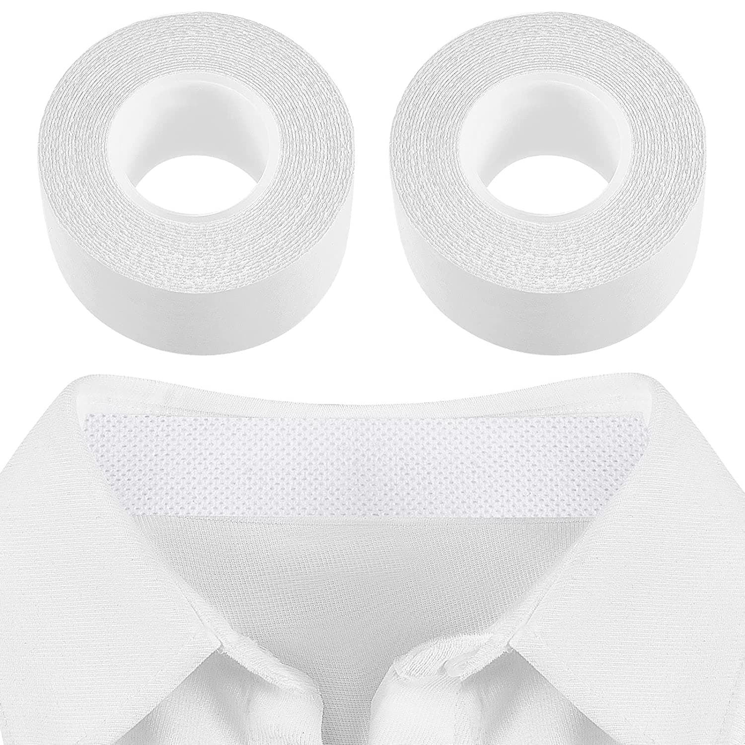 Belanto 2 Roll Collar Protector Neck Sweat Pad Antiperspirant Sticker Absorbing Sweat Pads non-woven fabric Disposable Self-Adhesive Invisible Protection Hats Liner Caps Against Collar Sweat & Stains