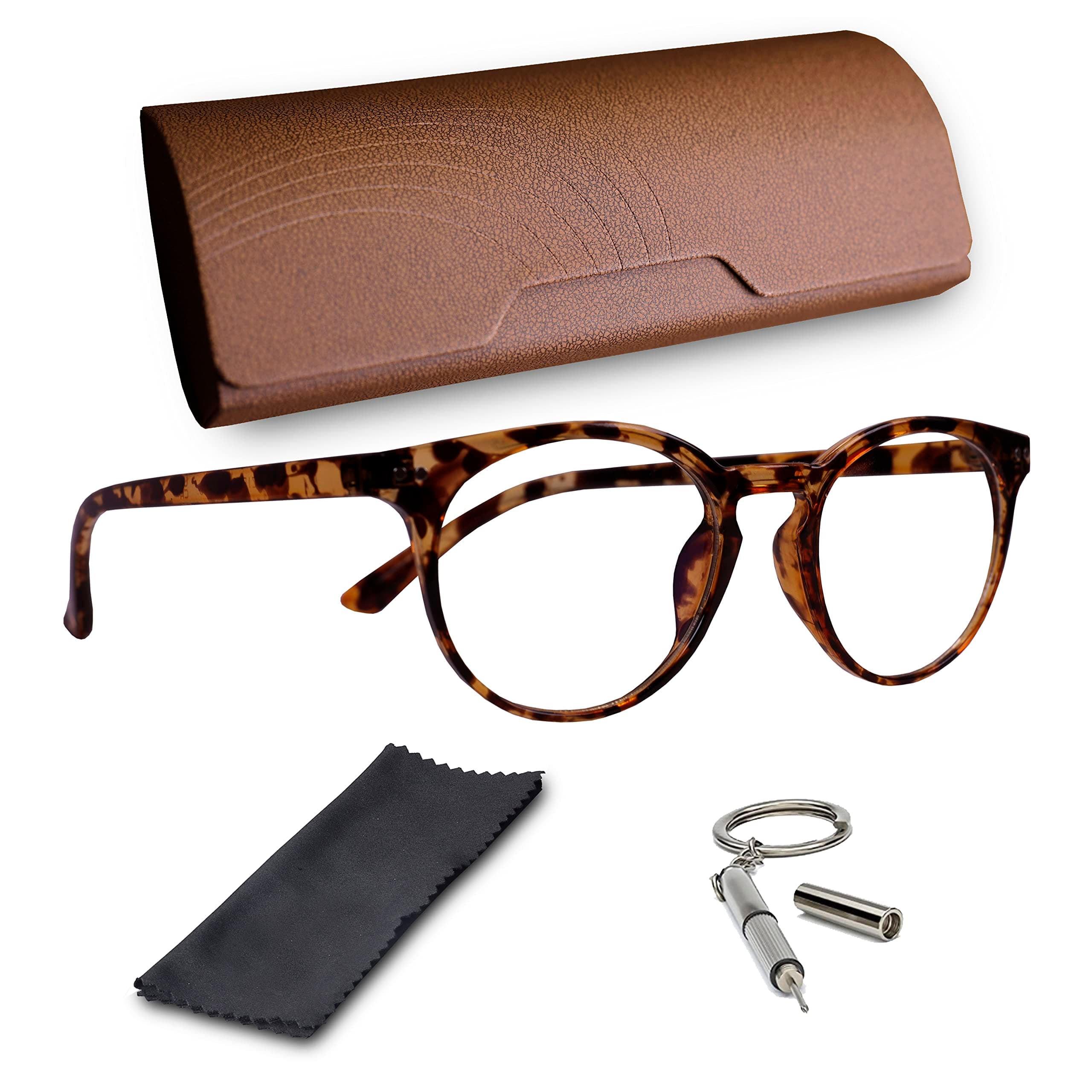 Round Blue Light Blocking Glasses - Gaming Glasses - Premium Magnetic case & Accessories - Blue Light Glasses Women & Men - British Brand