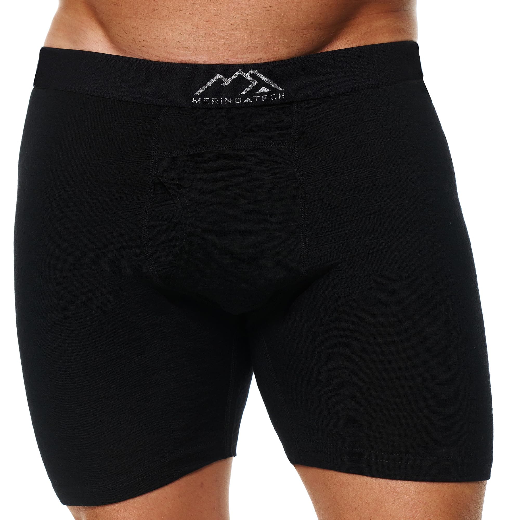 Merino.techMerino Wool Underwear Mens - 100% Merino Wool Base Layer Boxer Briefs for Men