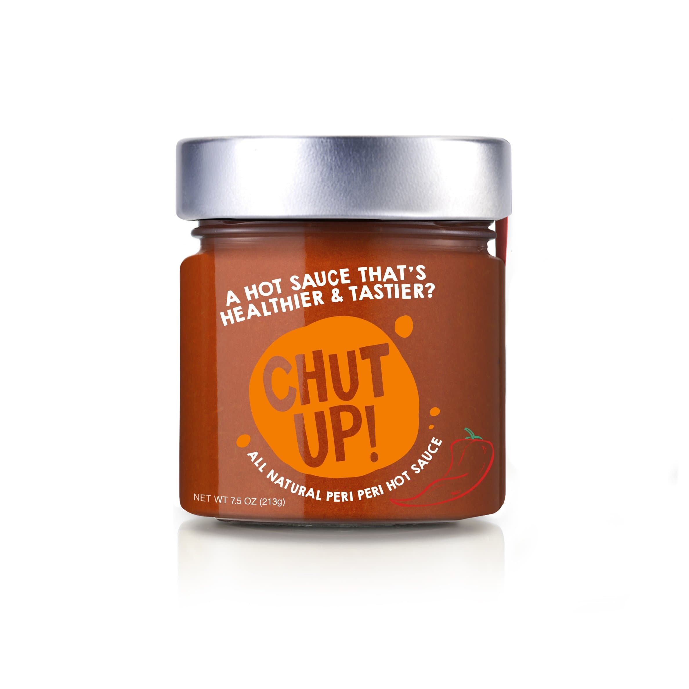 CHUT UP Peri Peri Hot Sauce Case Pack | All Natrual Hot Sauce Condiment - 7.5 Ounces