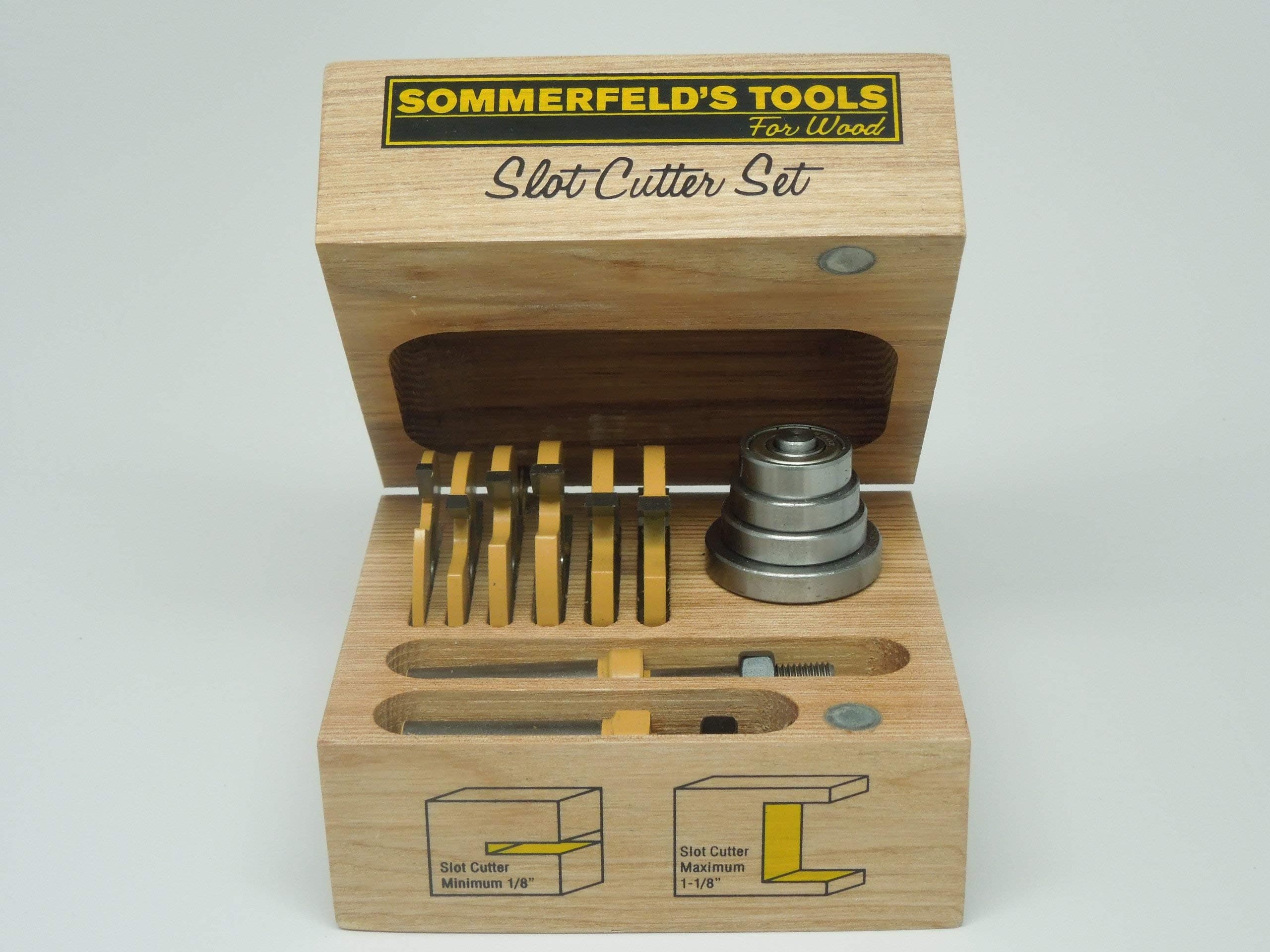 Sommerfeld's 12 Piece Three Wing Slot Cutter Set, 1/2-Inch Shank