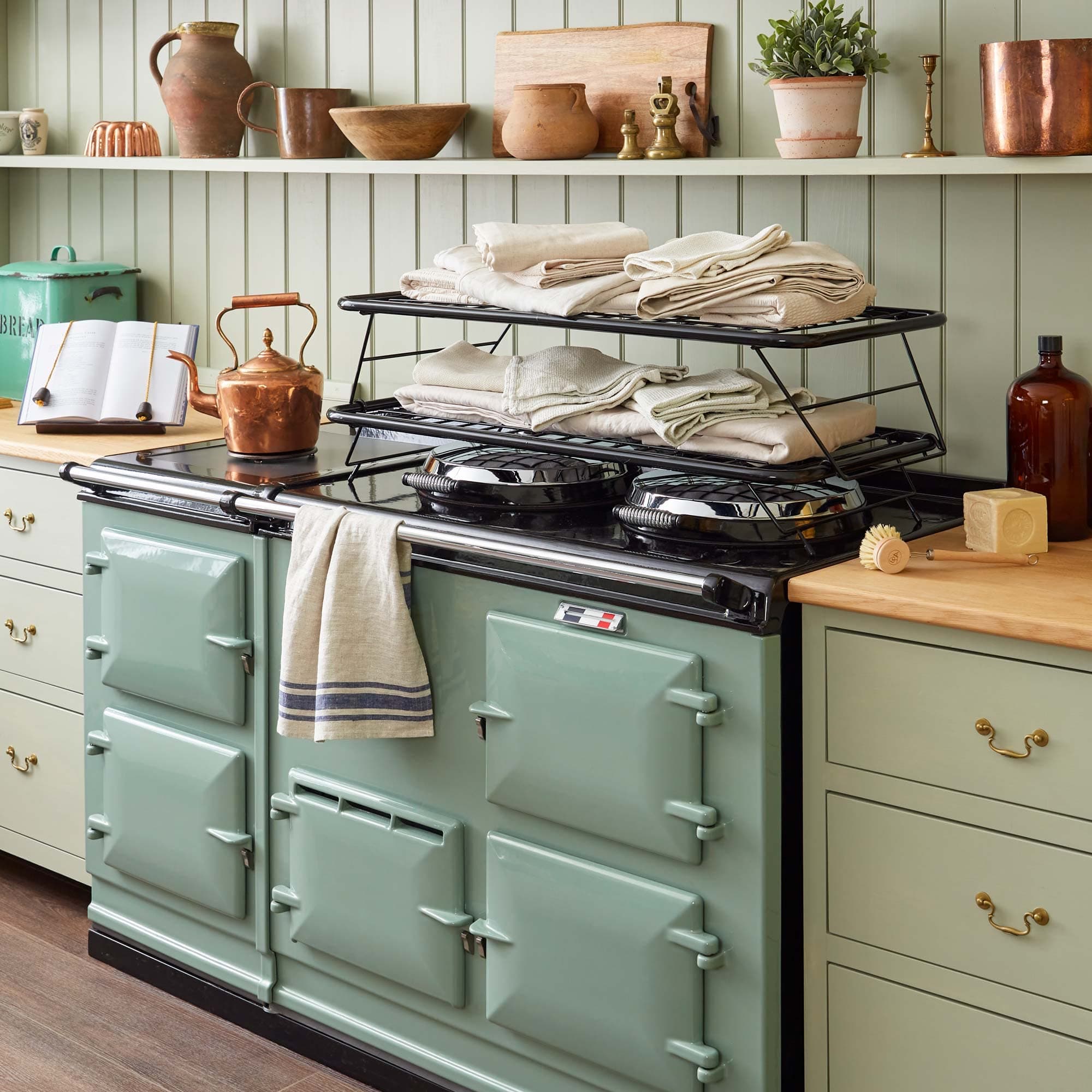 Blake & Bull Drying Rack Airer for use with Aga Range Cookers - Double Layer Set. UK-Made with Lifetime Frame Warranty.