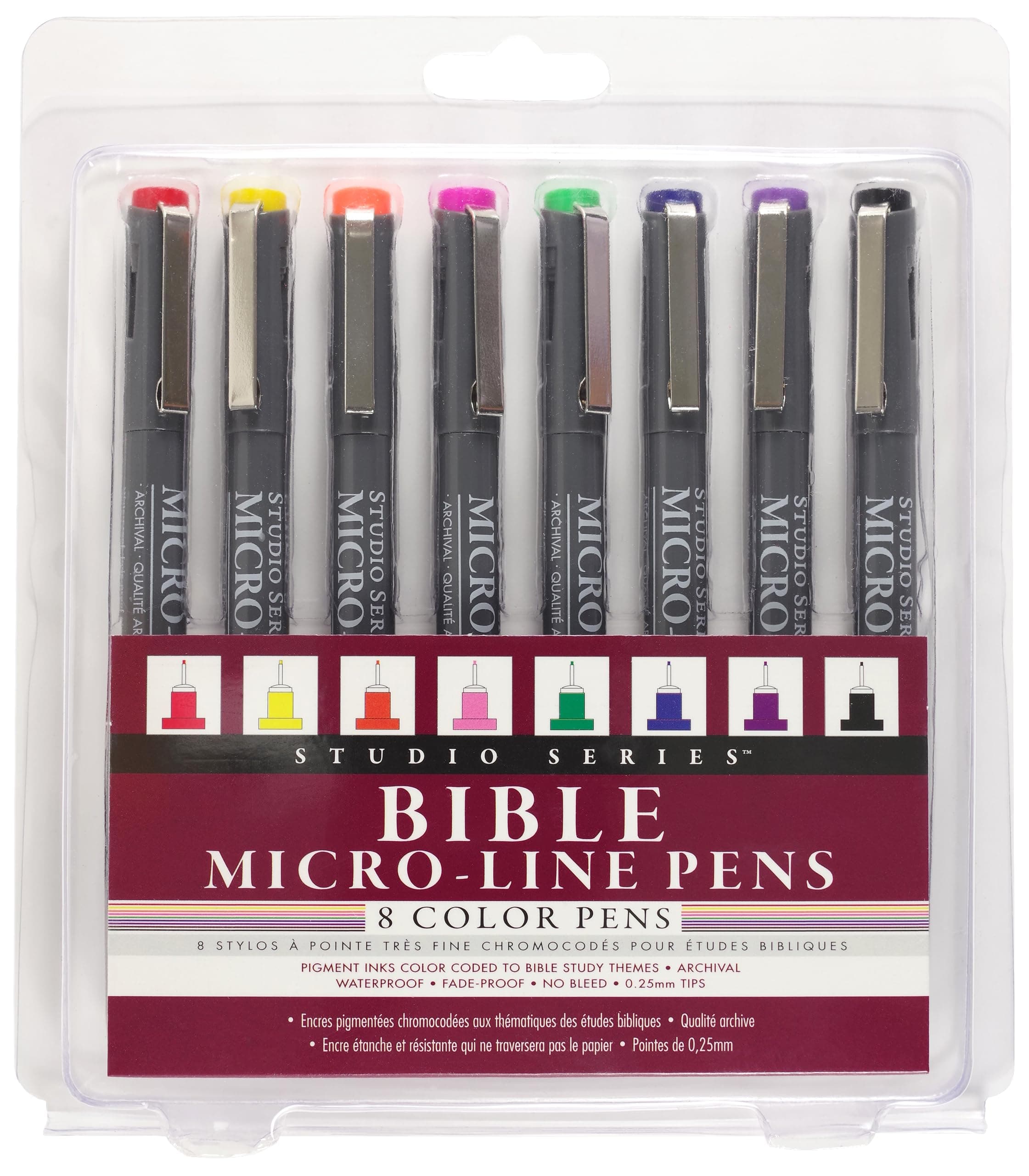 Bible Micro-Line Color Pens (8-piece Set)