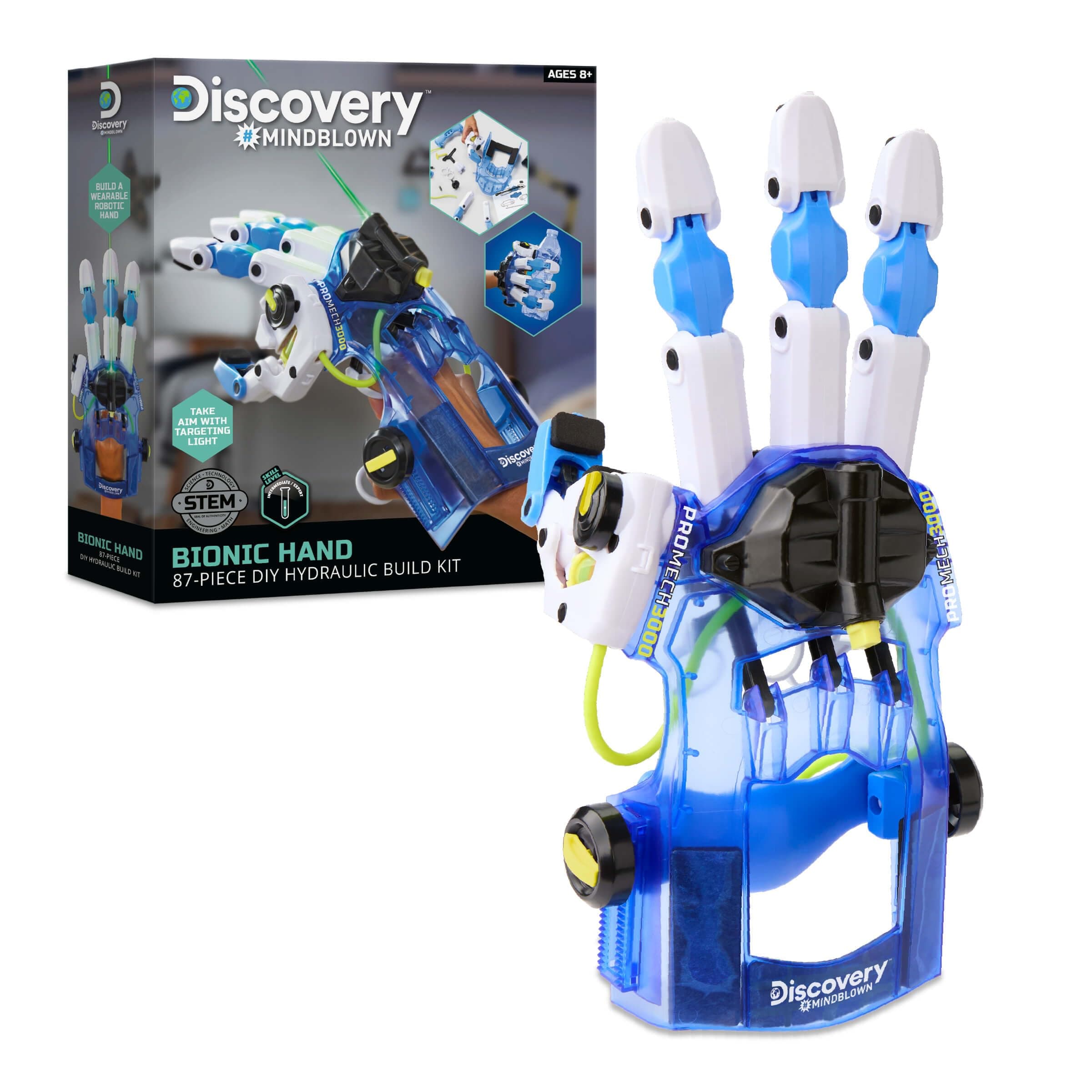 Mindblown Bionic Hand 87-Piece DIY Hydraulic Build Your Own Project Kit Set STEM Toy