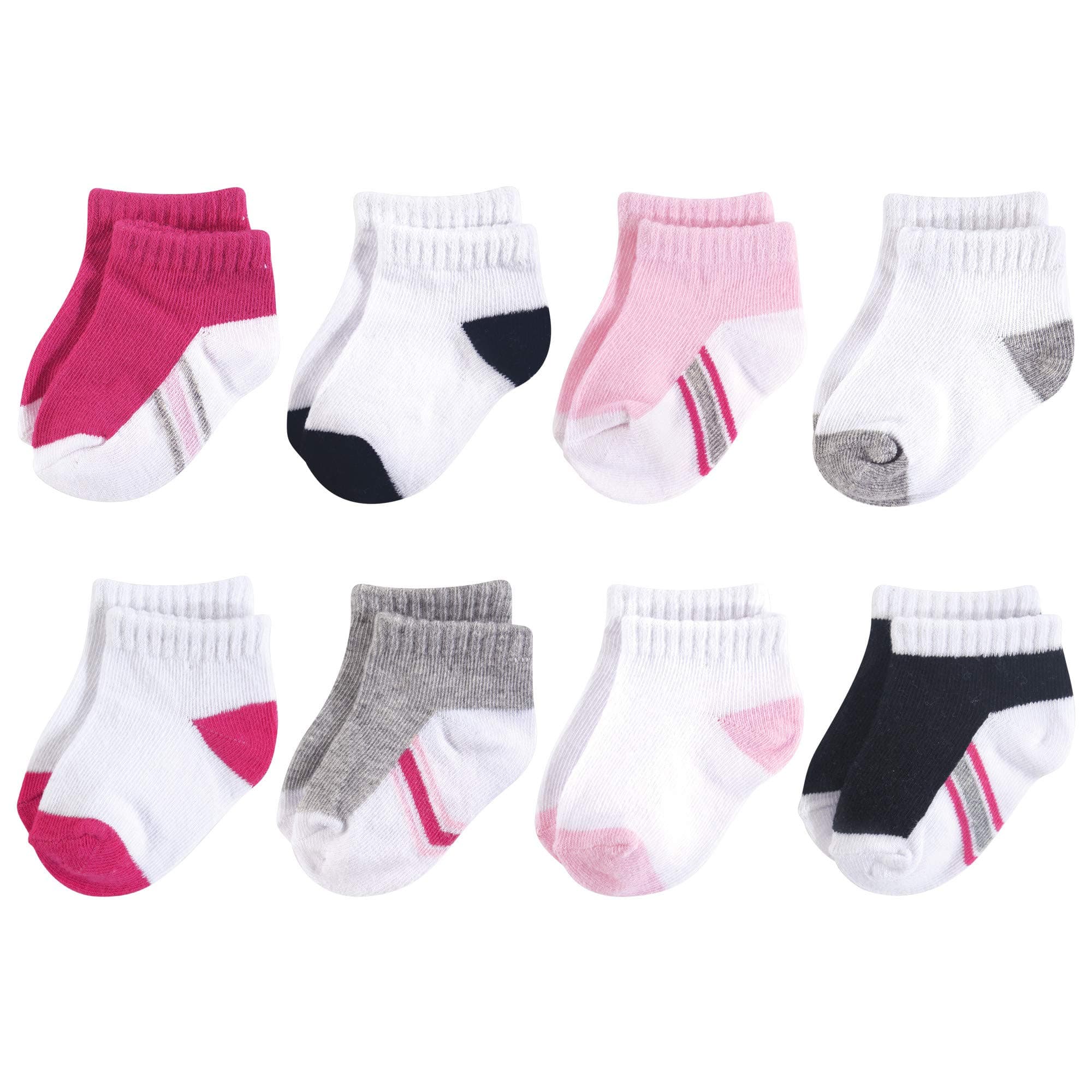 Hudson Baby Unisex Baby Cotton Rich Newborn and Terry Socks Casual Socks (pack of 8)