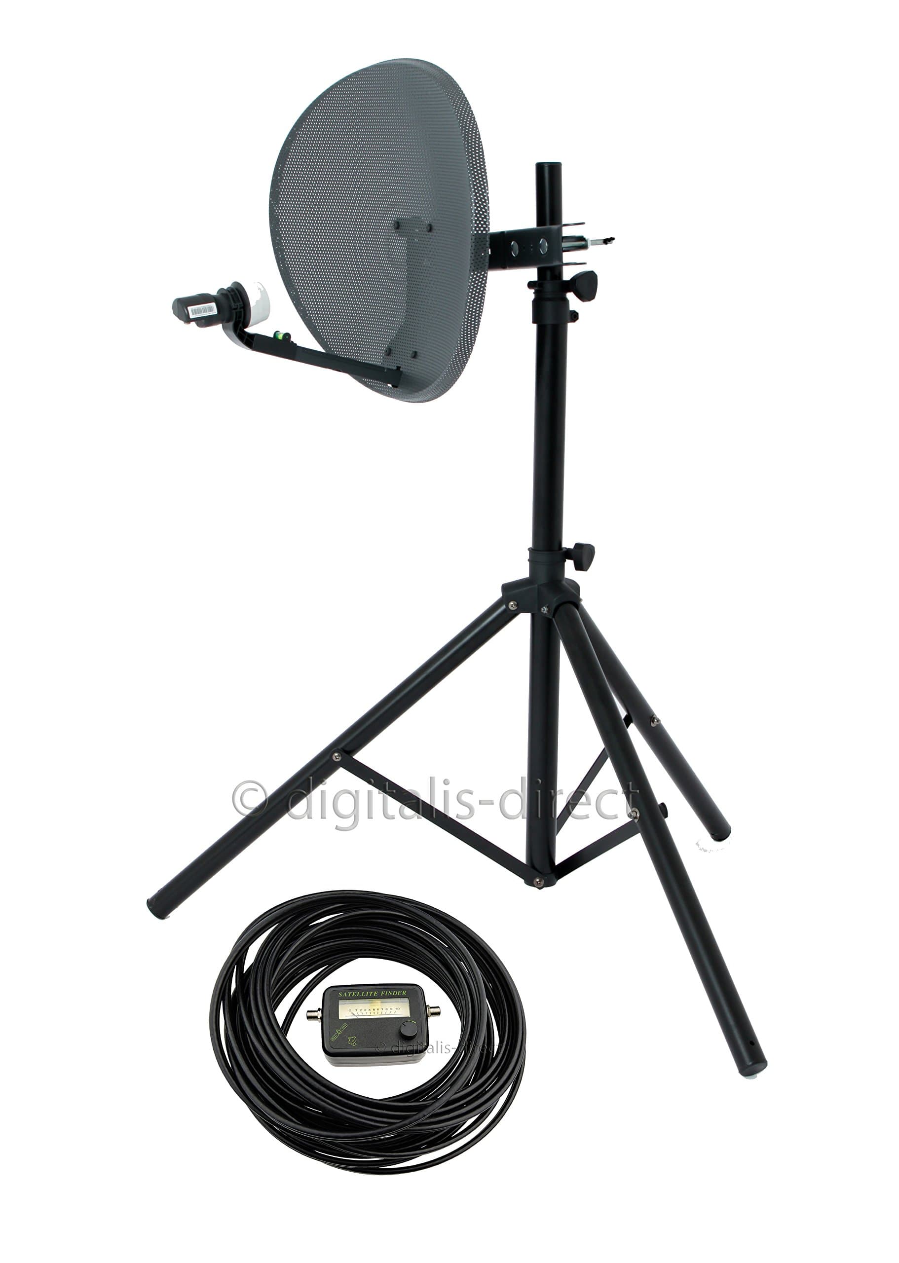 Digitalis Direct Satellite Tripod, Satfinder and Sky Dish Full DIY Kit for Caravan