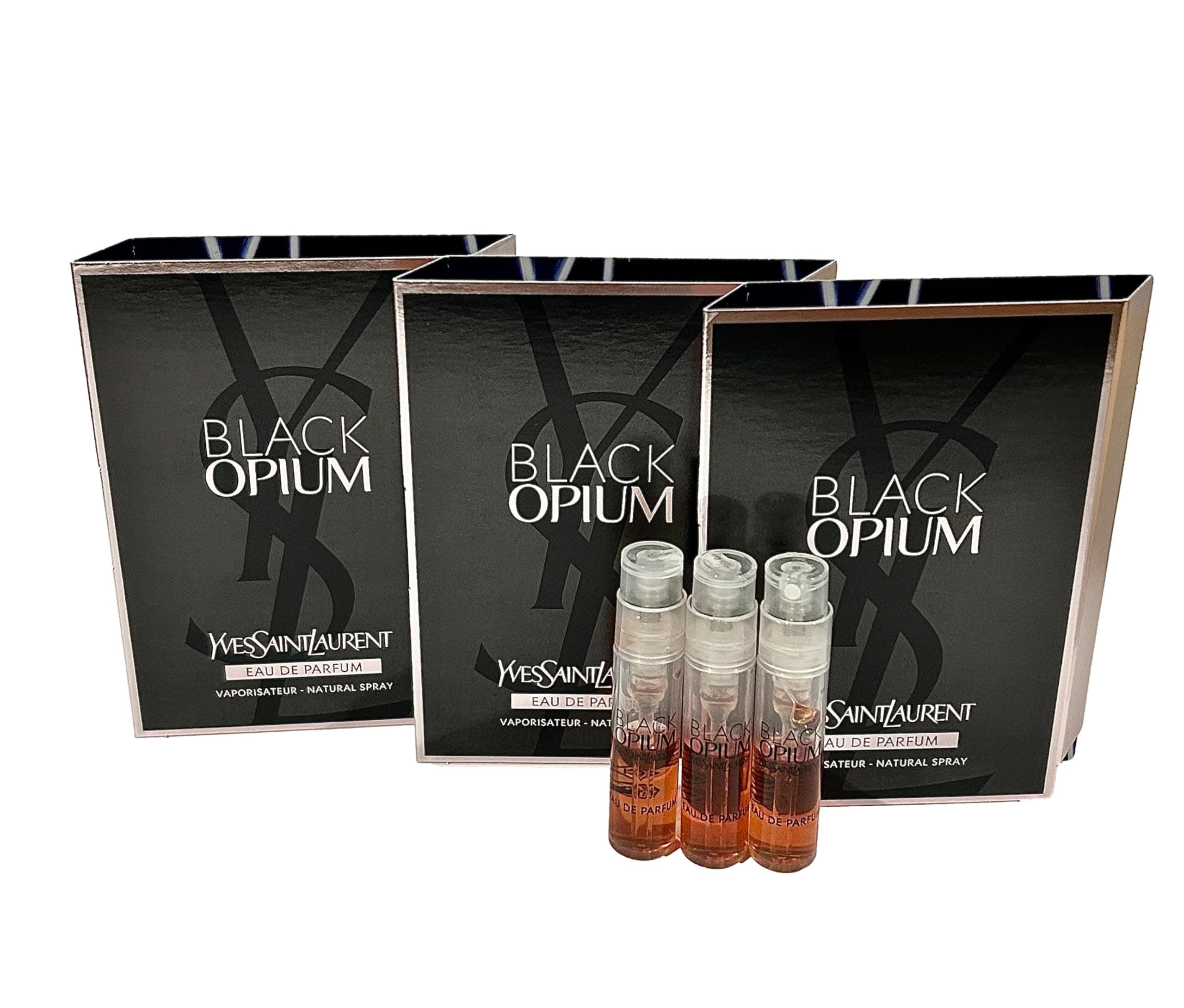 YSL Black Opium EDP Sample Women Perfume 1.2 ml / 0.04 oz - set of 3