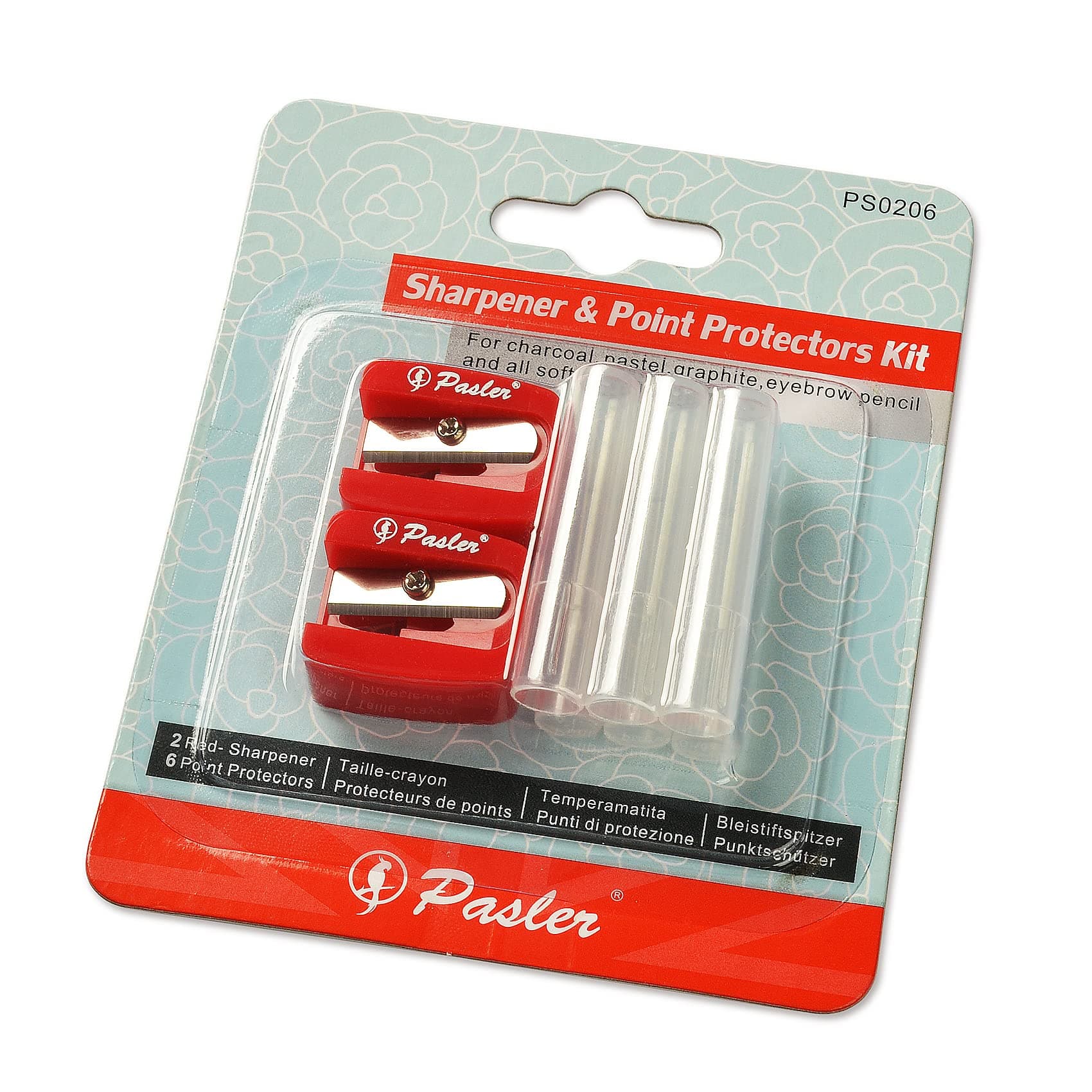 Pasler Pencils Sharpener & Point Protectors Set Ideal for Charcoal,Pastel,Graphite,Eyebrow Pencil and All Soft core Artist Pencils.