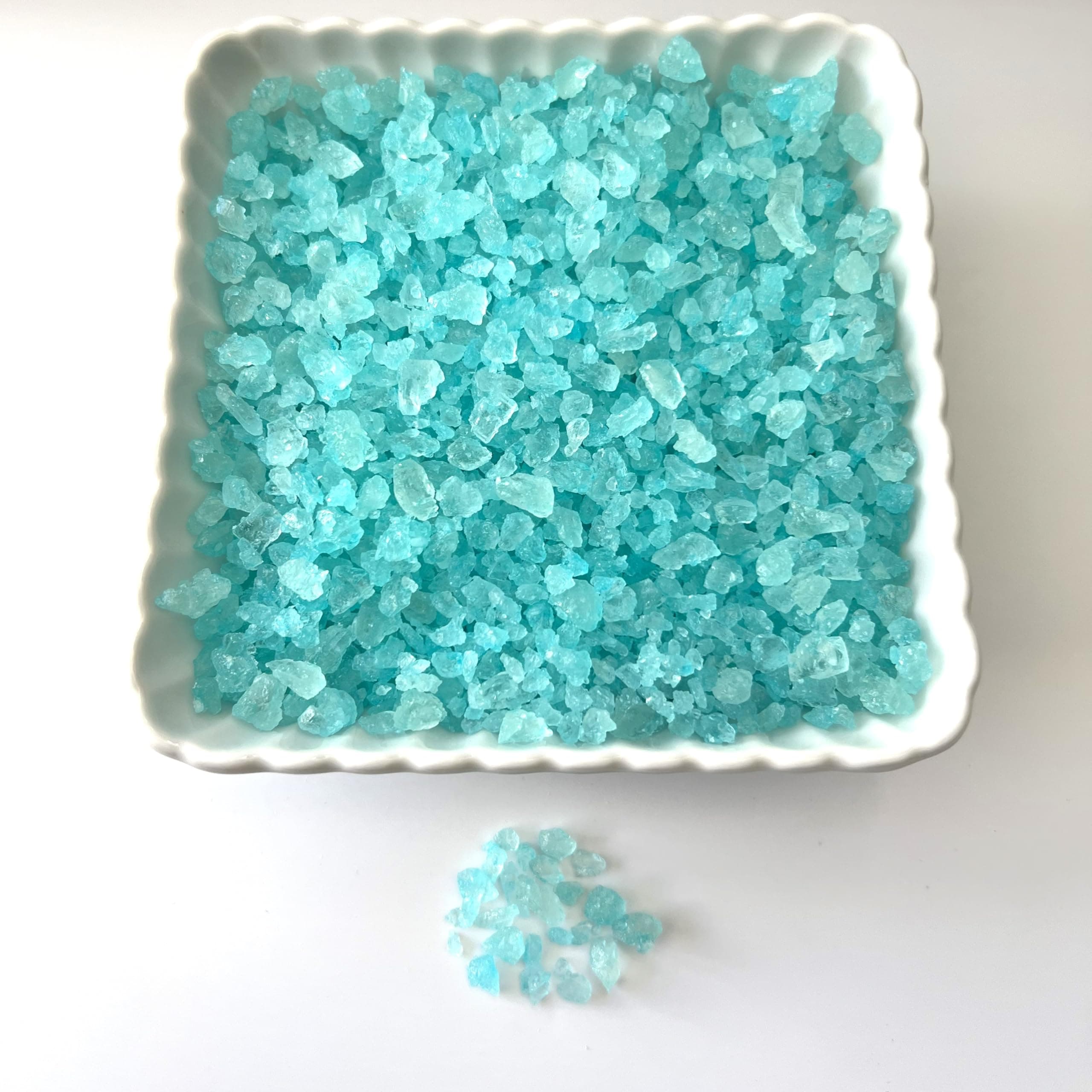 SweetGlob Old Fashioned Medium Rock Sugar Candy Gems, Lump Sugar Rock Crystals (1 Pound, Cotton Candy)