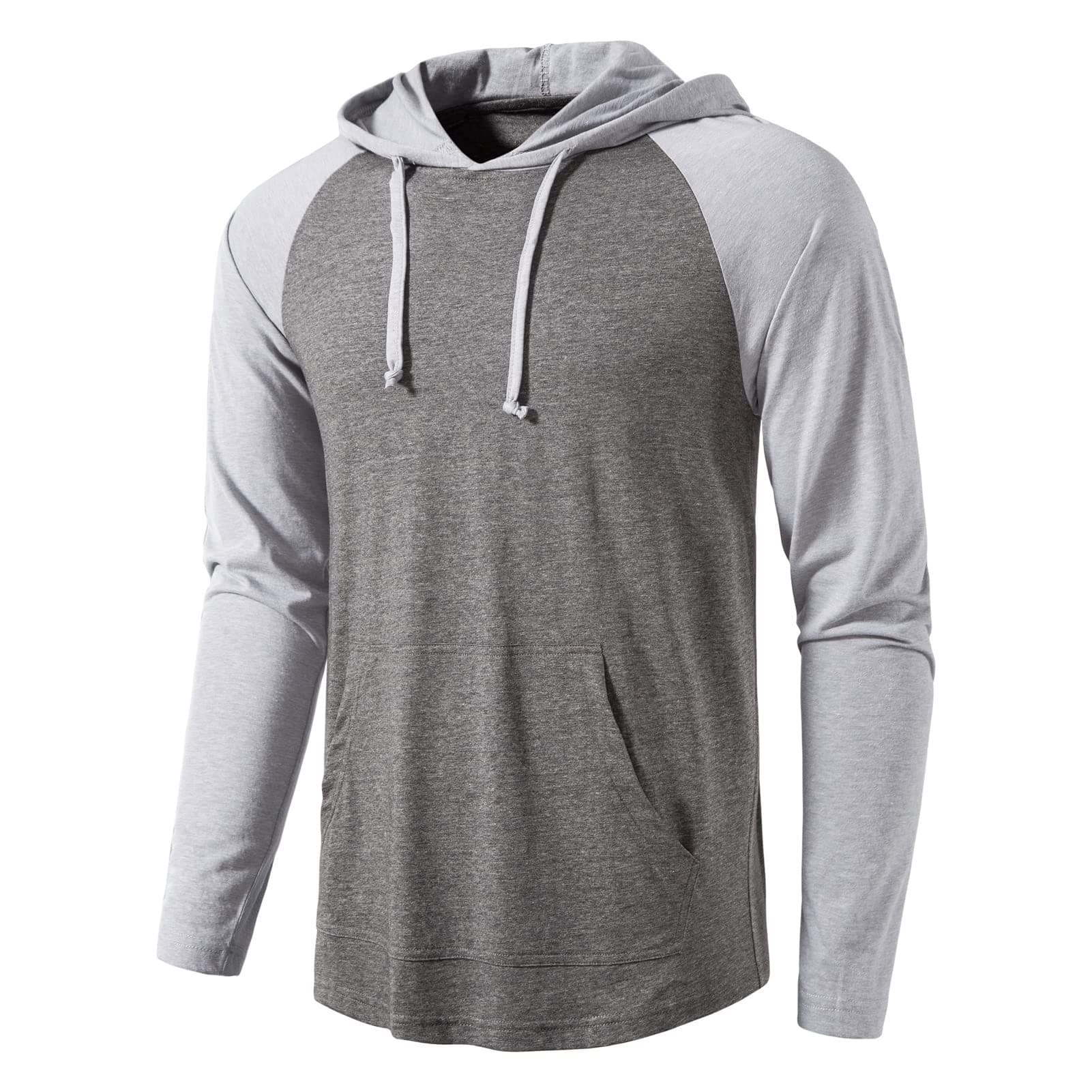 Men's Gym Workout Active Long Sleeve Pullover Lightweight Hoodie Casual Hooded Sweatshirts