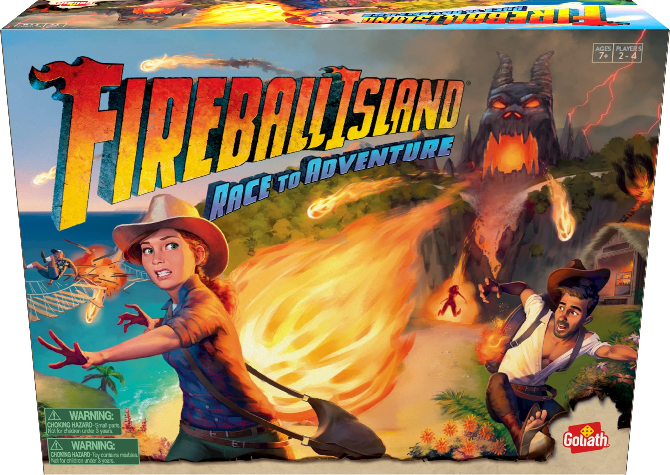 Goliath Fireball Island Board Game - Unique Game Board and Components for 2-4 Players Ages 7+
