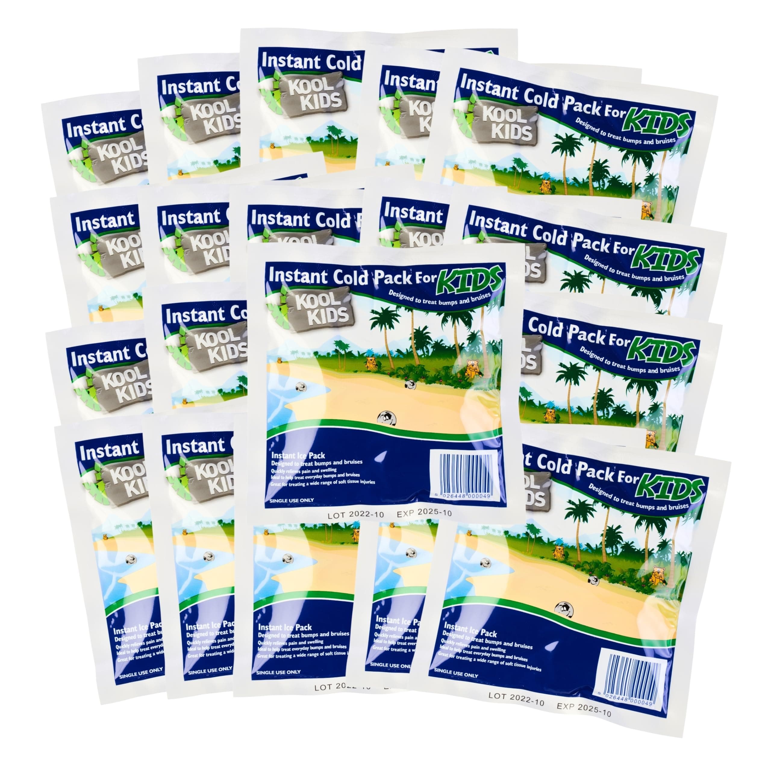 Koolpak Koolkids Instant Cold Ice Packs - Pack of 20