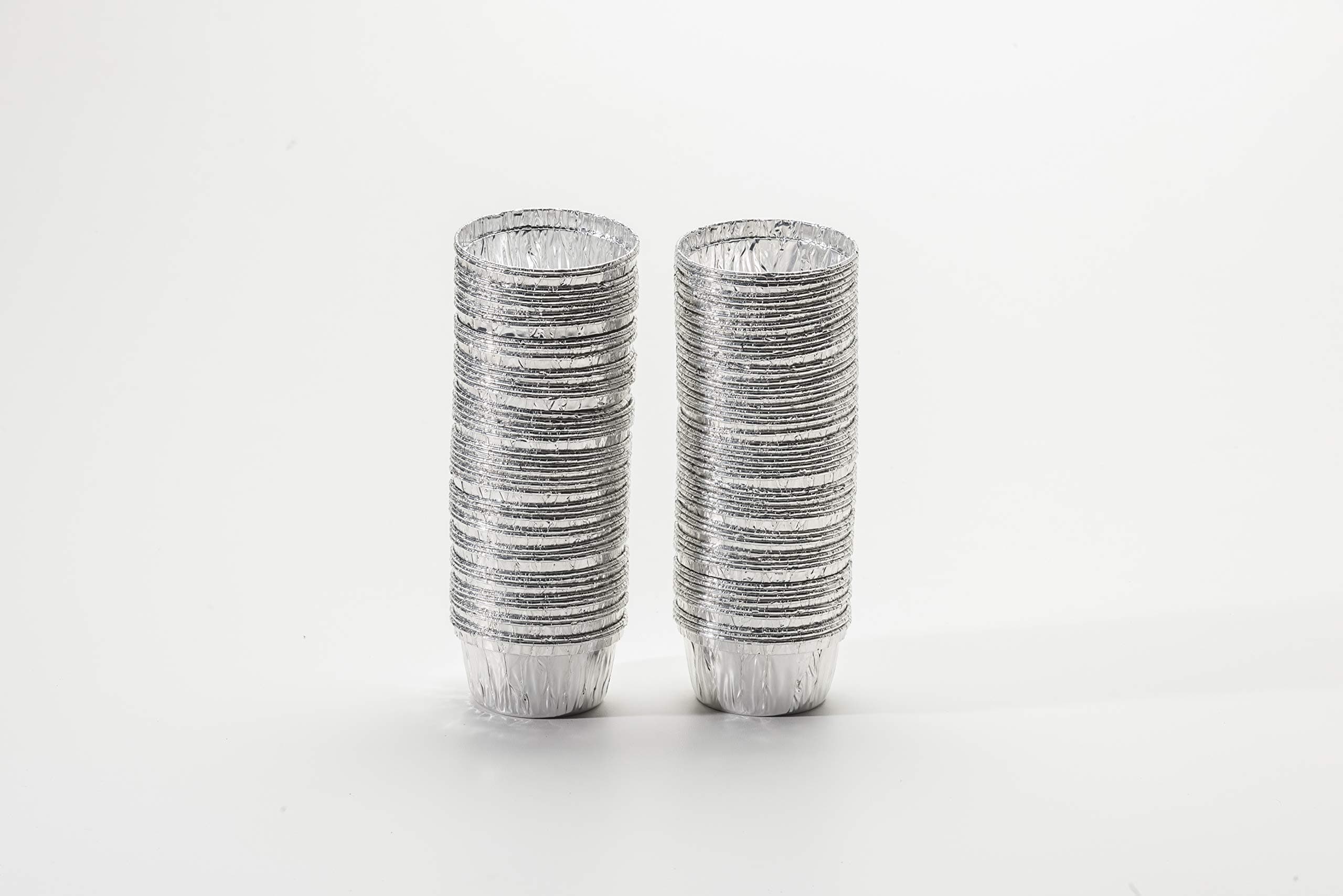 pinkada Disposable Aluminum Foil Ramekins, Cupcake Pans Size 4 oz. (100)