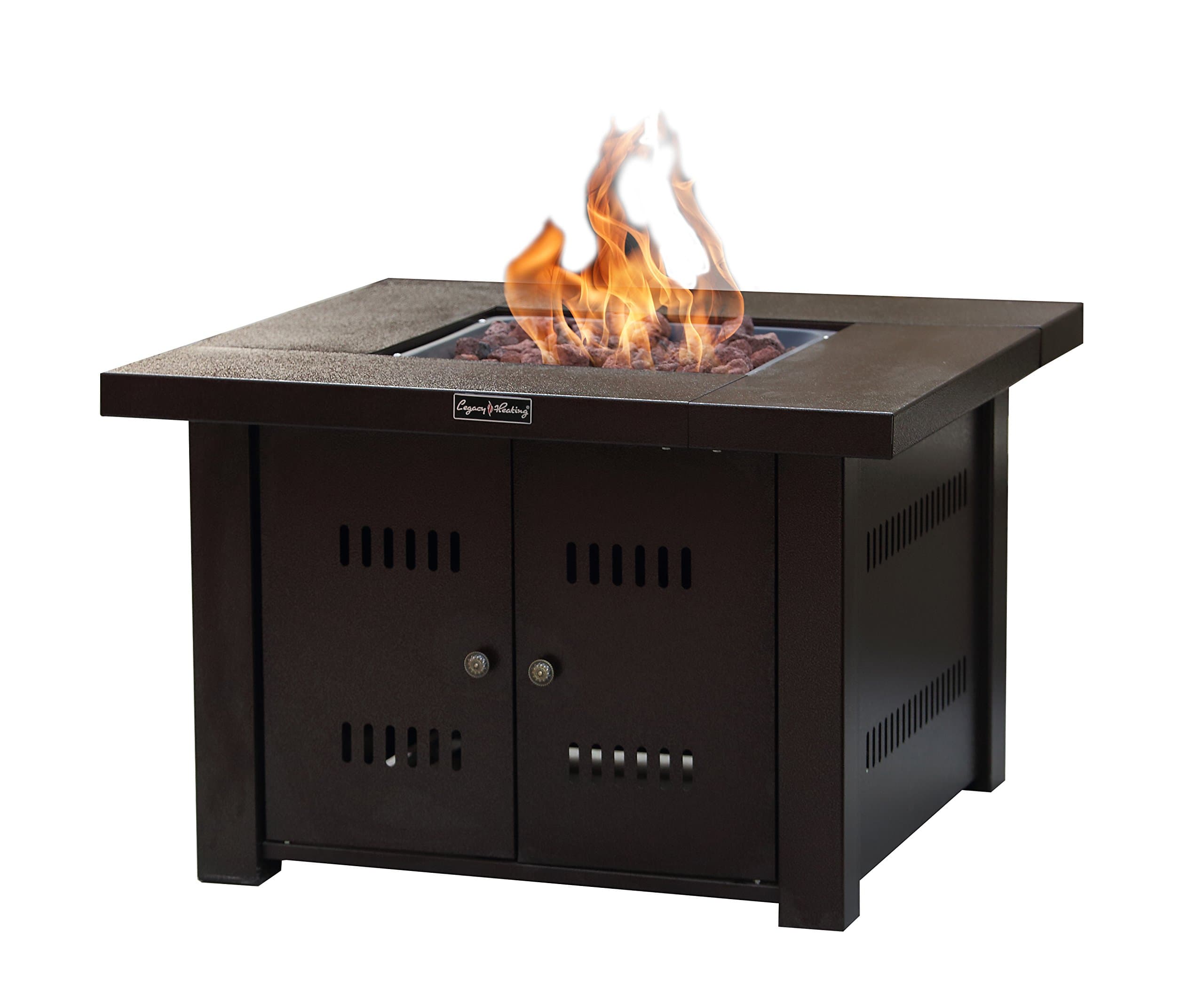 Legacy Heating CDFP-S-S fire Pit, 38"x38"x29", Hammered gold