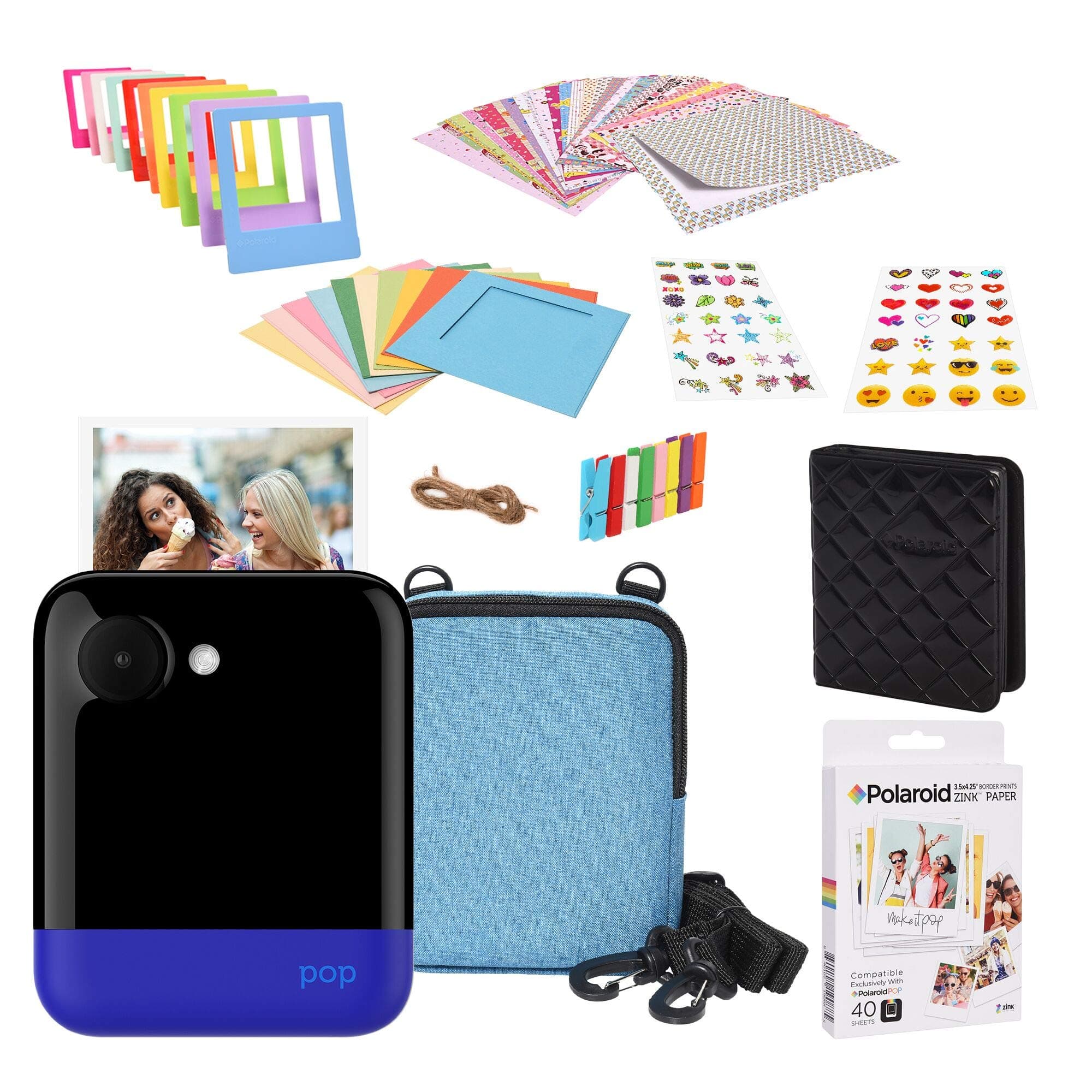 Polaroid POP 2.0 2 in 1 Instant Print Digital Camera (Blue) Gift Kit