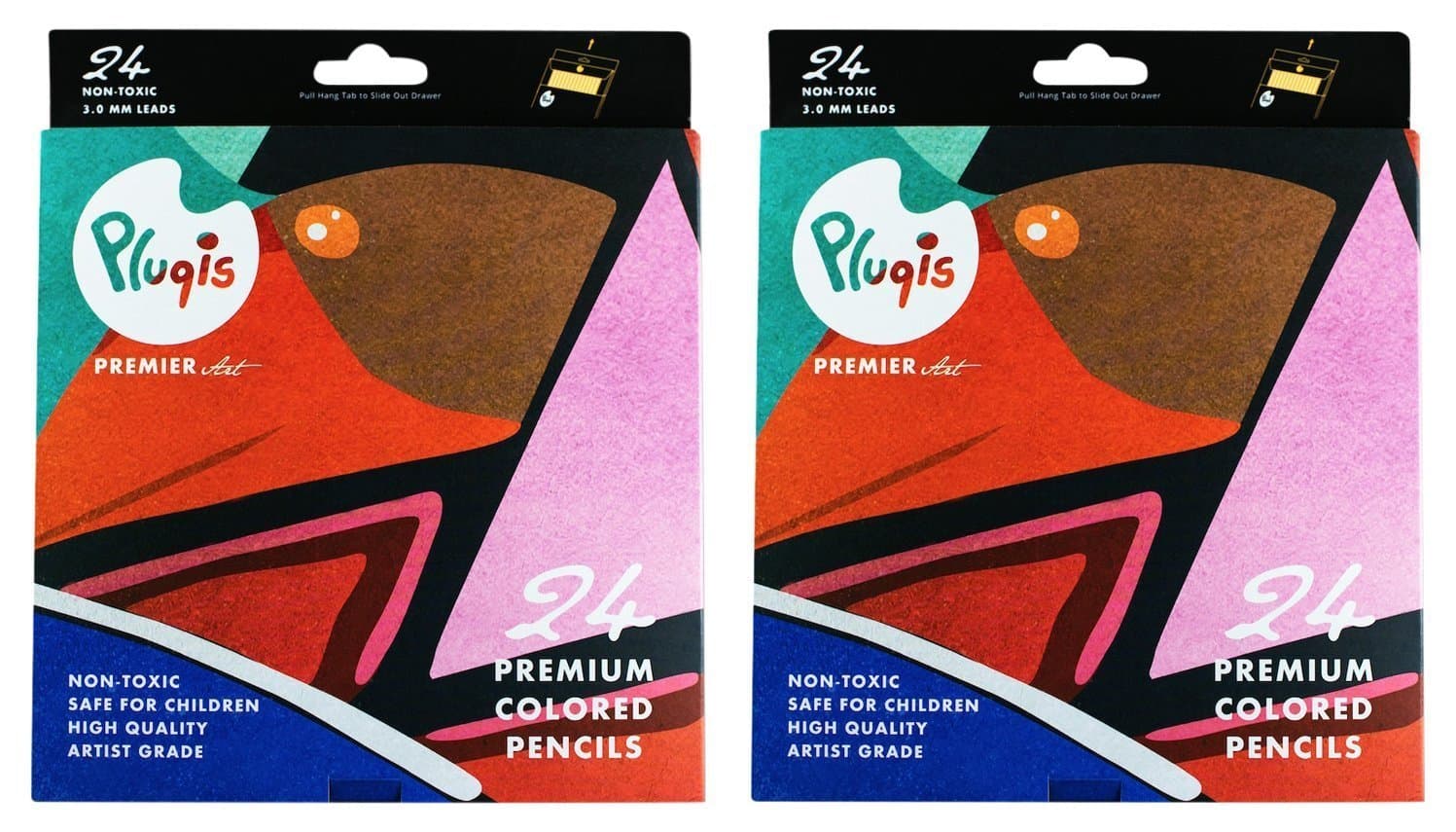 Premium Quality Colored Pencils, Pre-Sharpened with Sturdier Wood and Richer Artist-Grade Pigments, Non-Toxic and Safe for Kids and Adults, Set of 24, 2 Piece