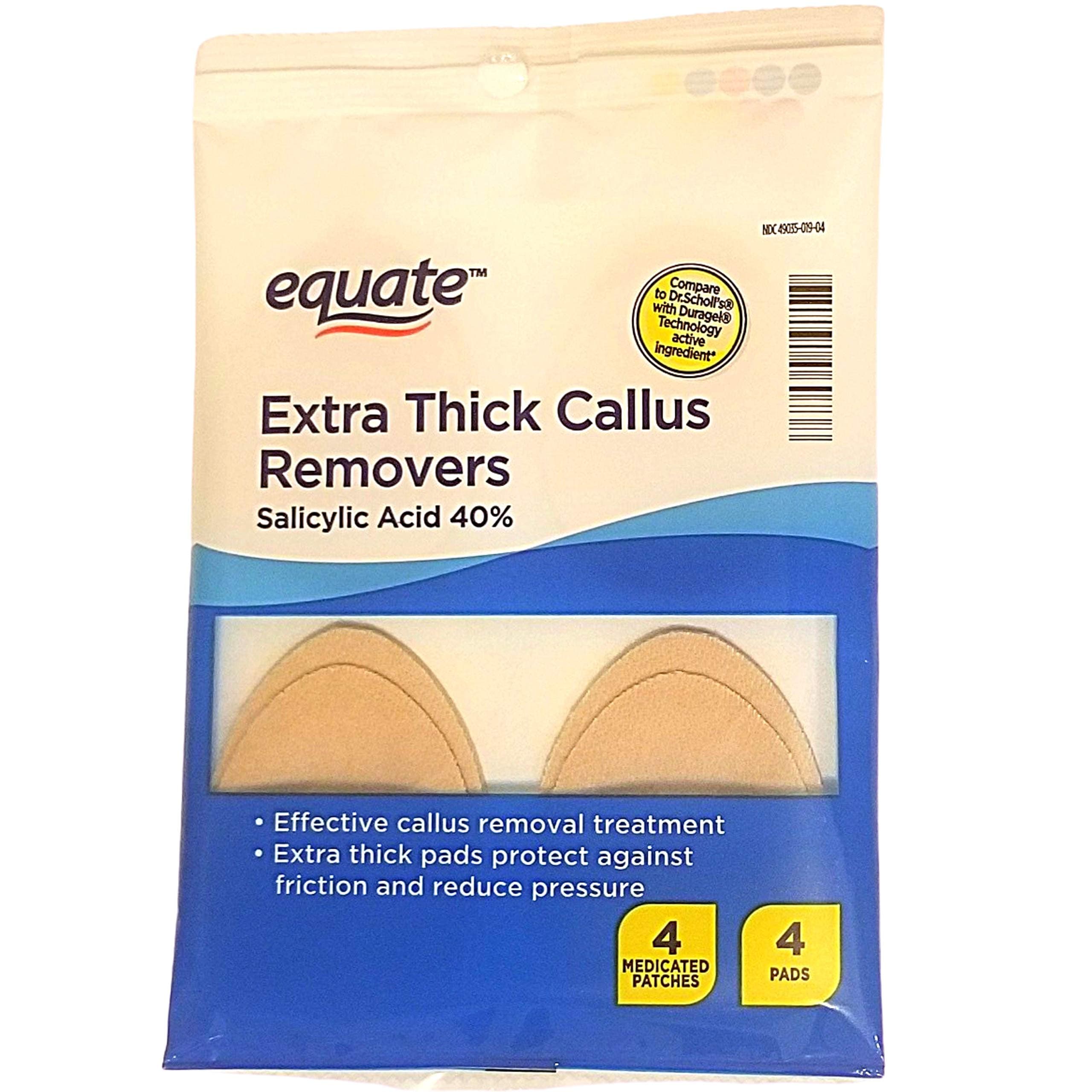 Extra Thick Callus Removers With 4 Pads 4 Patches; Compare to Dr. Scholl's