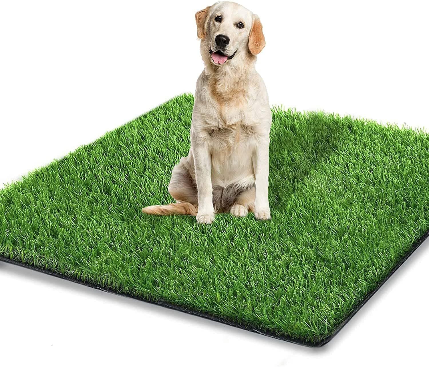 STARROAD-TIM 80 * 130 CM Reusable Dog Training Pads Artificial Grass Rug Turf for Dogs Indoor Outdoor Fake Grass for Dogs Potty Training Area Patio Lawn Decoration