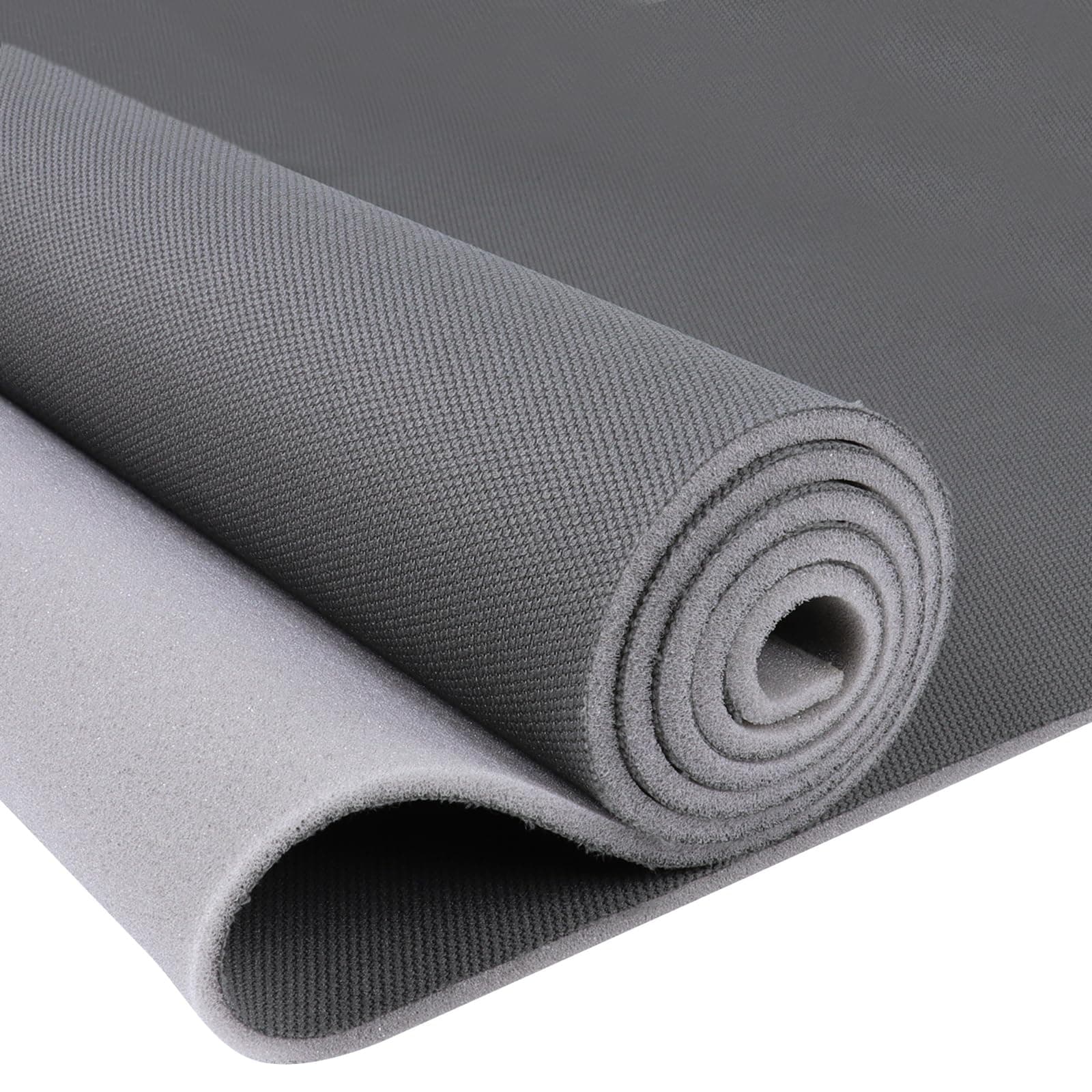 Headliner Fabric Mesh Type 60" W×98" L with Foam Backing Headliner Material Car Roof Upholstery Fabric for Automotive Truck RV Boat Home Replacement DIY, Dark Gray