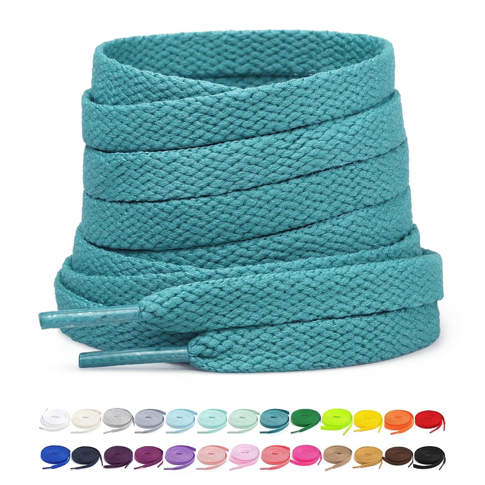 Stepace [2 Pairs Flat Shoe Laces for Sneakers 30"-72" Length 26 Color Shoelaces