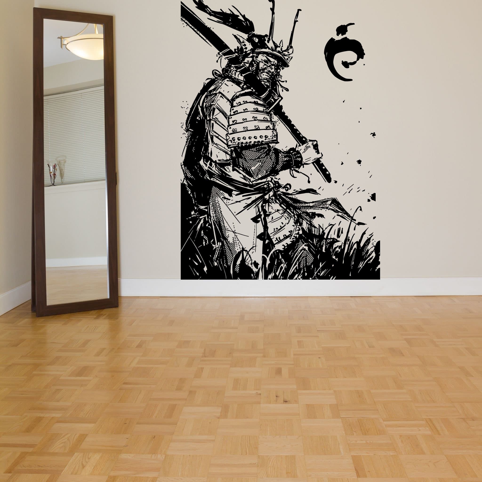 Wall Room Decor Art Vinyl Sticker Mural Decal Ninja Samurai Warrior Large AS1465