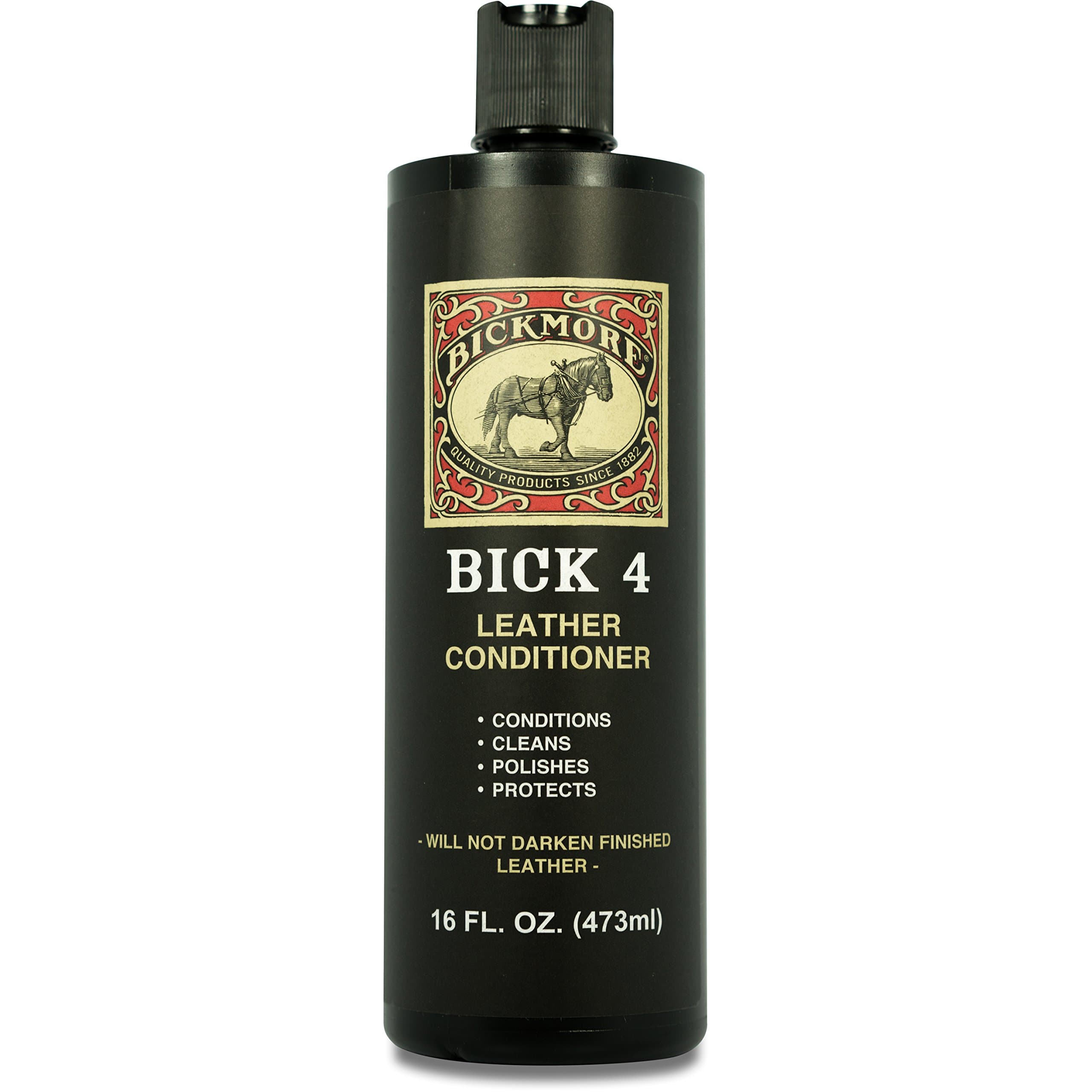Bick 4 Leather Conditioner and Leather Cleaner 16 oz - Will Not Darken Leather - Safe For All Leather Apparel, Furniture, Jackets, Shoes, Auto Interiors, Bags & All Other Leather Accessories