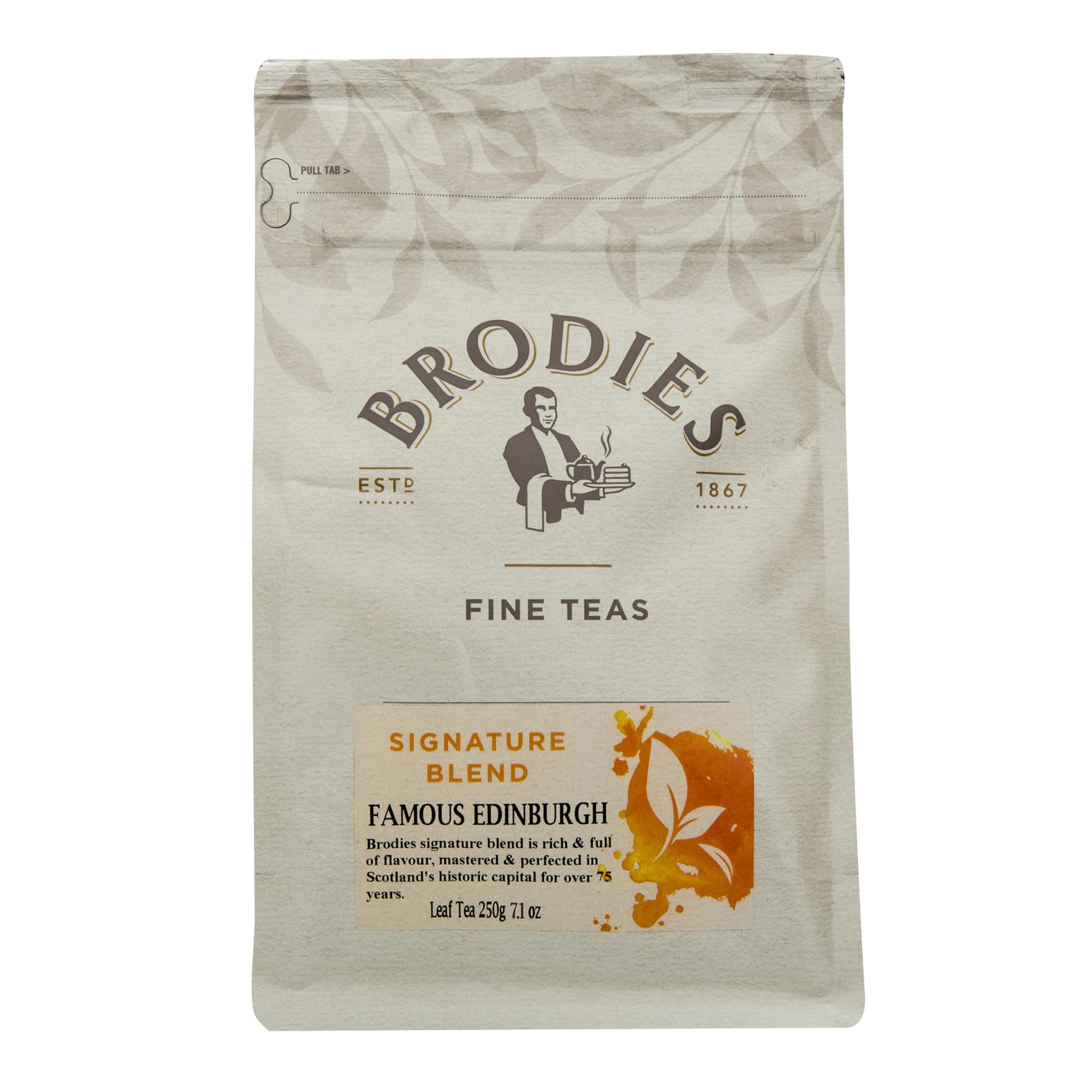 Brodies Tea, Famous Edinburgh Tea, Loose Leaf Black Tea Imported from Scotland 7 Ounce (Pack of 1)