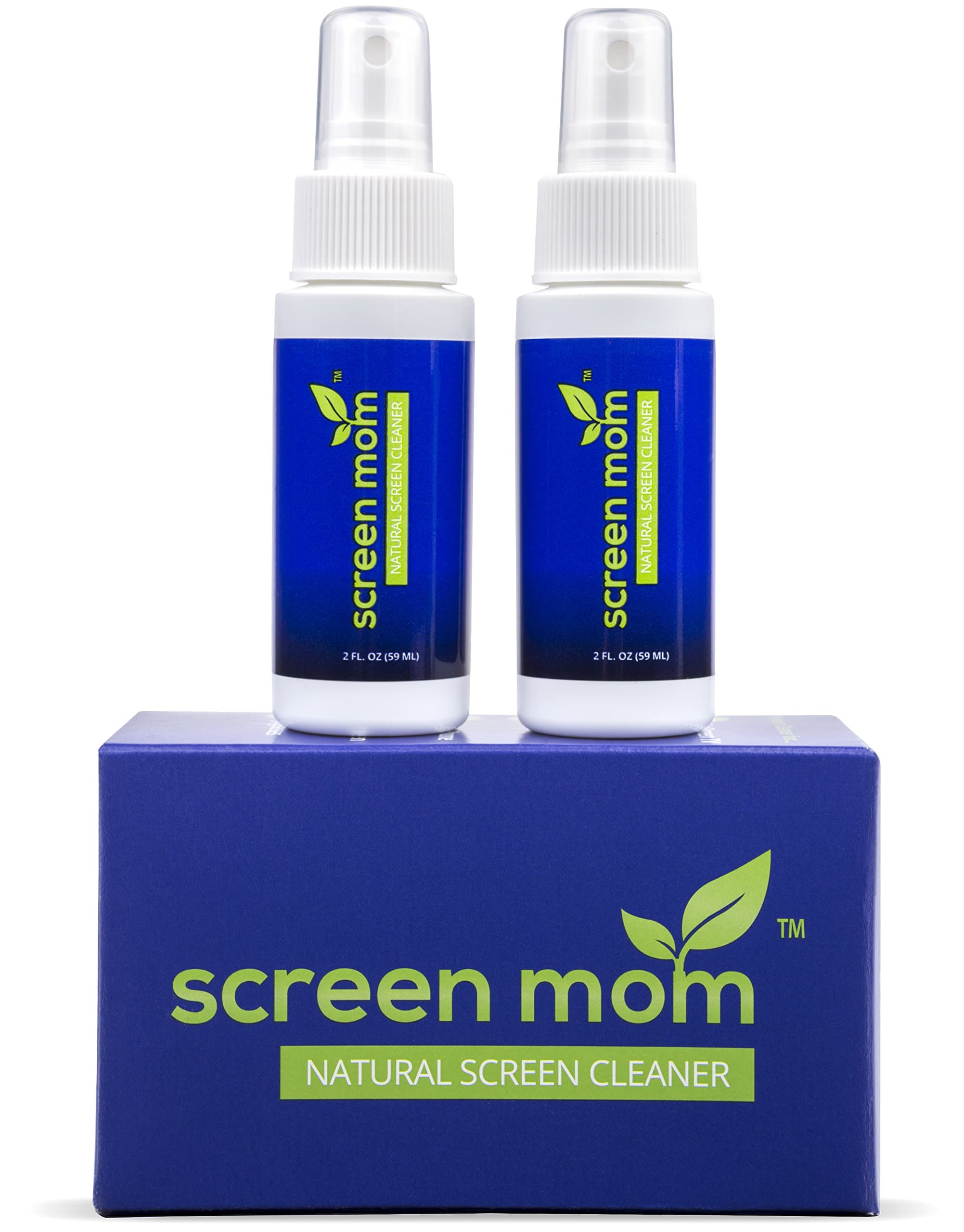 Screen Cleaner Kit - Best for Laptop, iPad, Eyeglass, LED, LCD, TV - Includes 2 - 2oz Spray Bottles and 3 Premium Purple Microfiber Cloths - Great for Travel, Smartphone, Touchscreen, Kindle, Sunglass