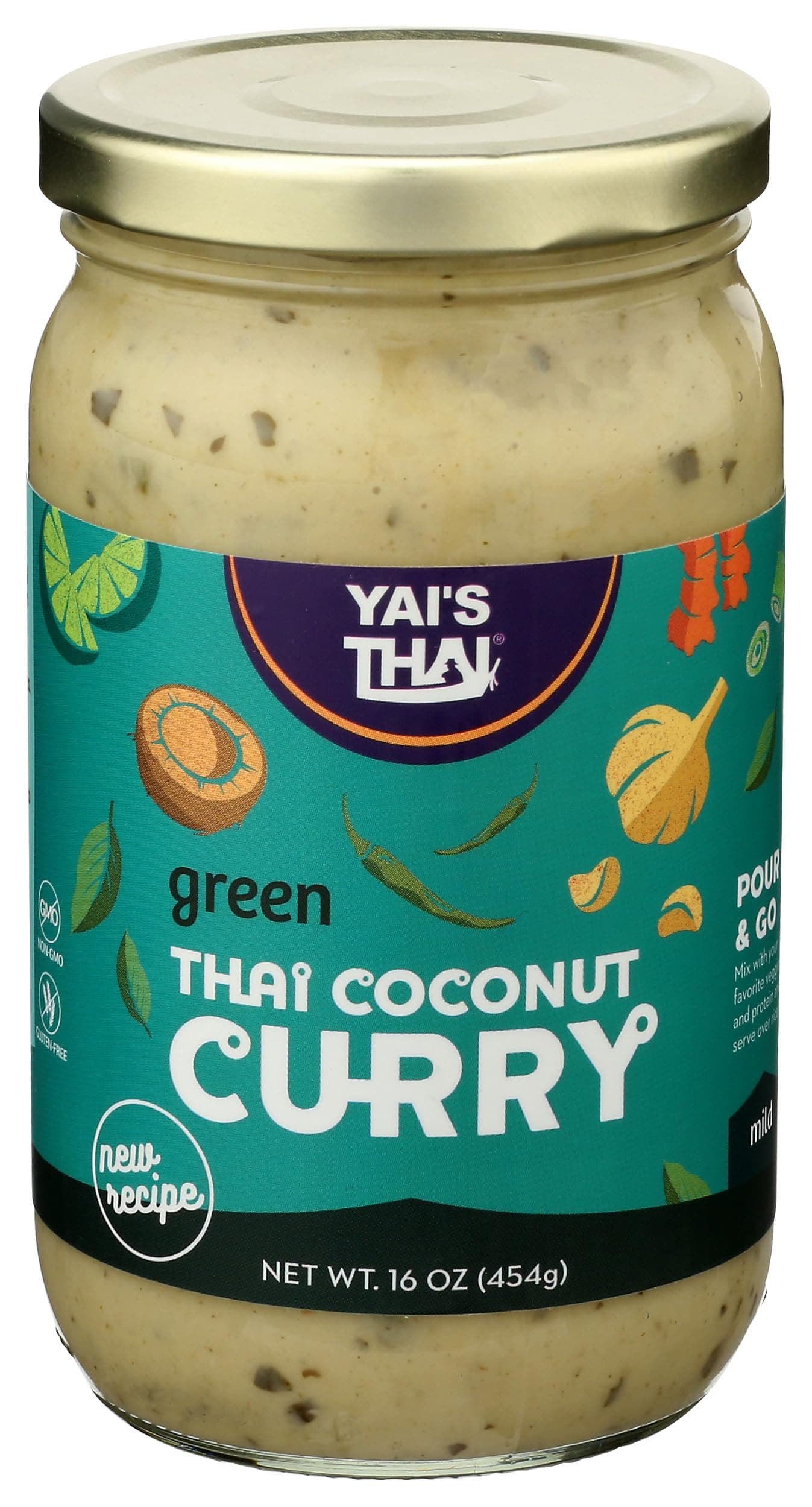 Yai's Thai Green Coconut Curry Sauce 16 Ounce