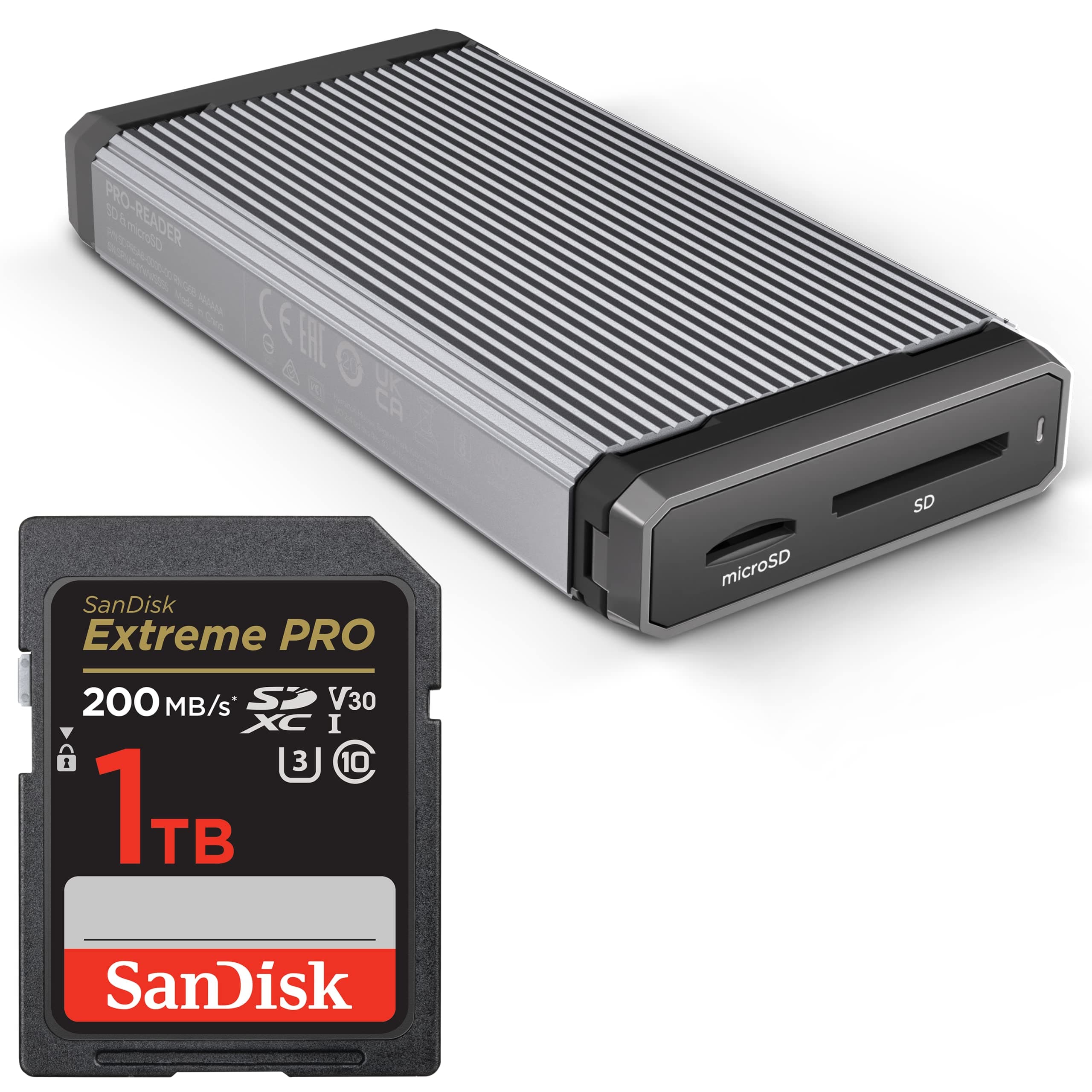 SanDisk 1TB Extreme PRO SDXC UHS-I Memory Card - Up to 200MB/s with SanDisk Professional PRO-Reader SD and microSD - High Performance Card Reader