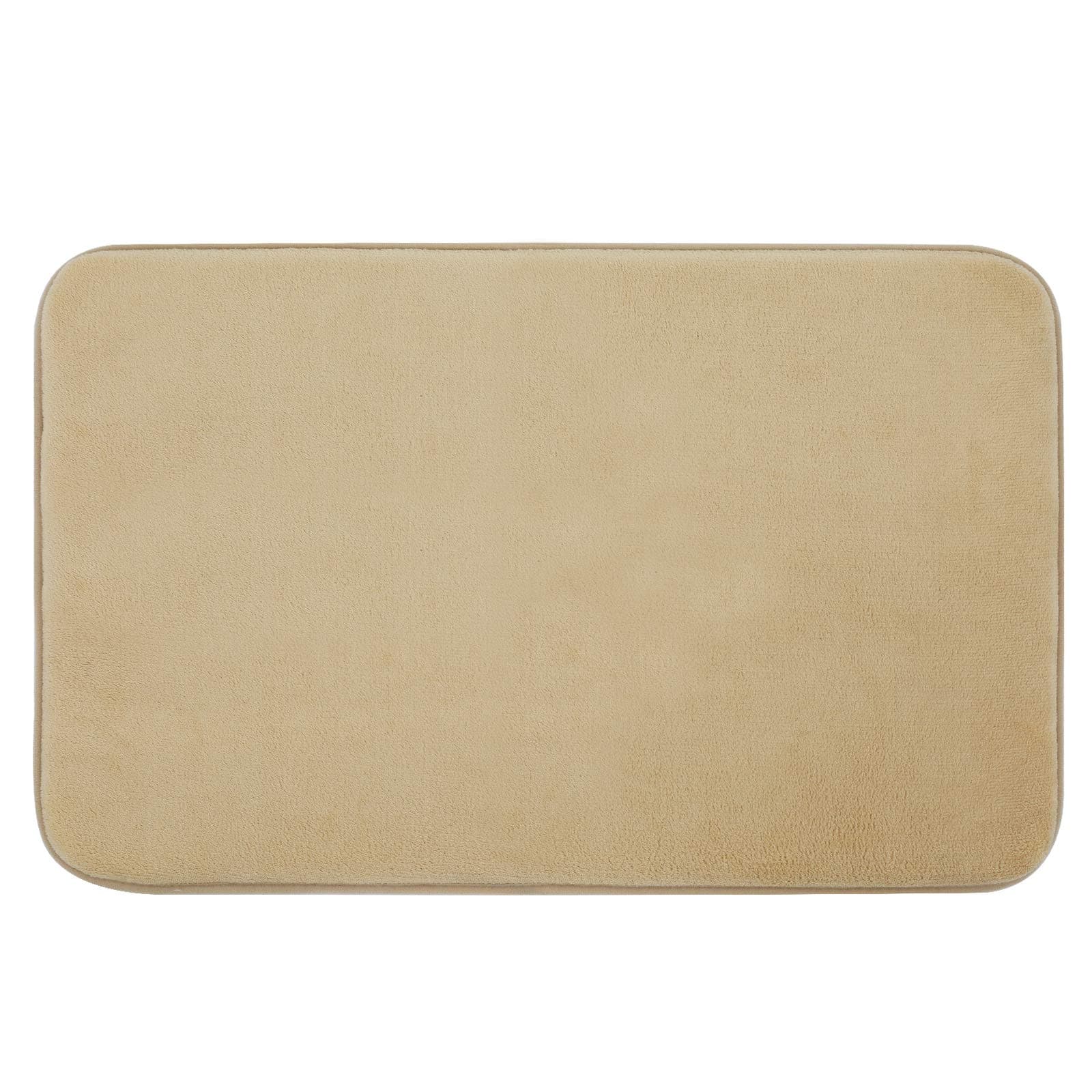 ITSOFT Memory Foam Bath Mat | Non-Slip, Quick Dry, Extra Absorbent, Ideal for Bathroom, Tub, Shower - 50x80 cm Beige