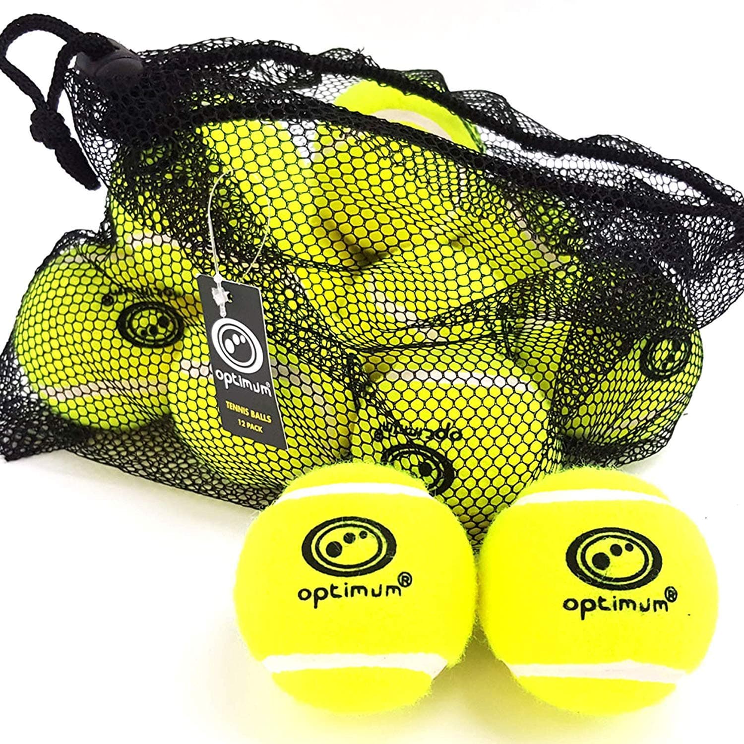 OptimumTennis Balls Premium & Durable Quality. Perfect for Practice and Training. Pack of 12