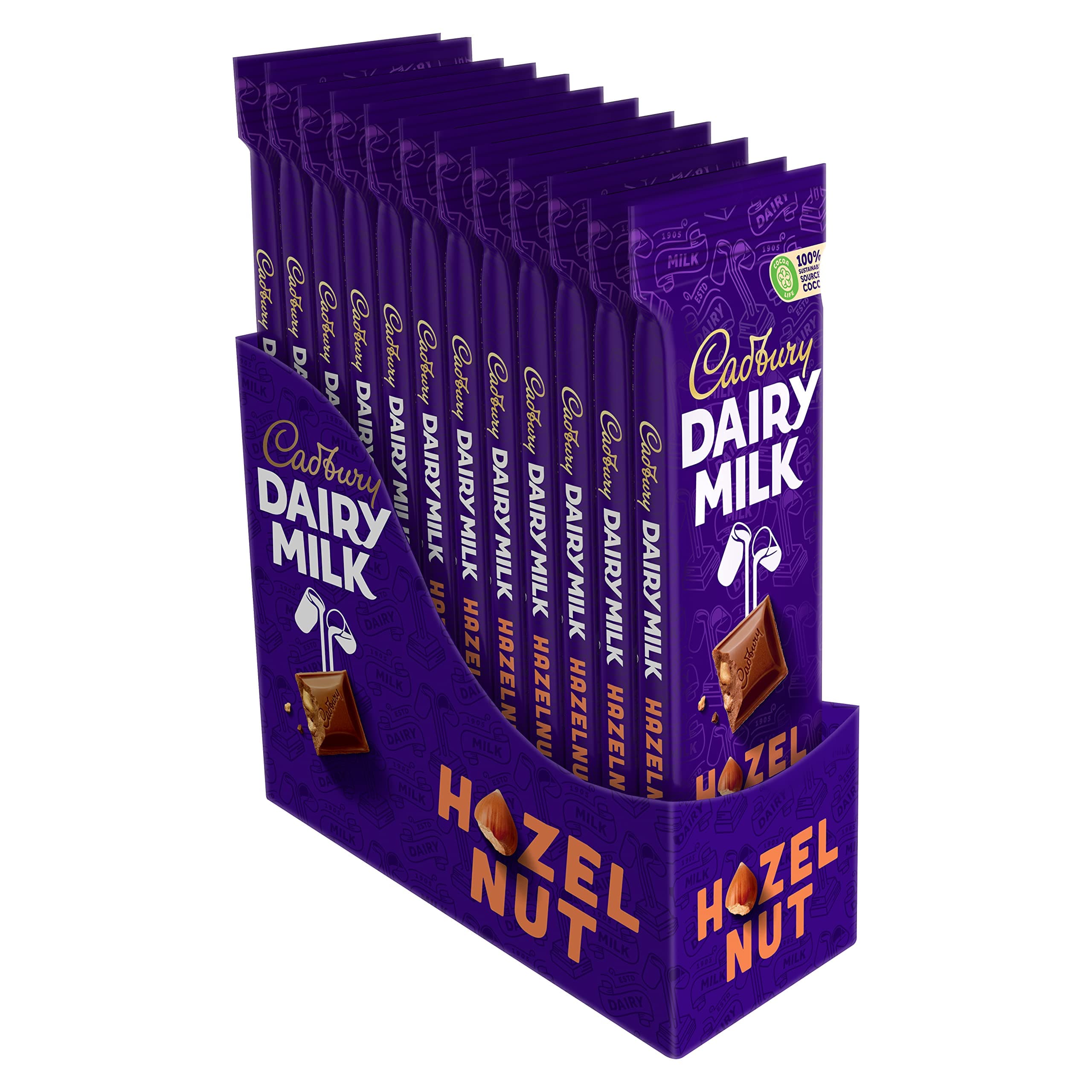 Cadbury Dairy Milk Hazelnut 12 x 90 Gm