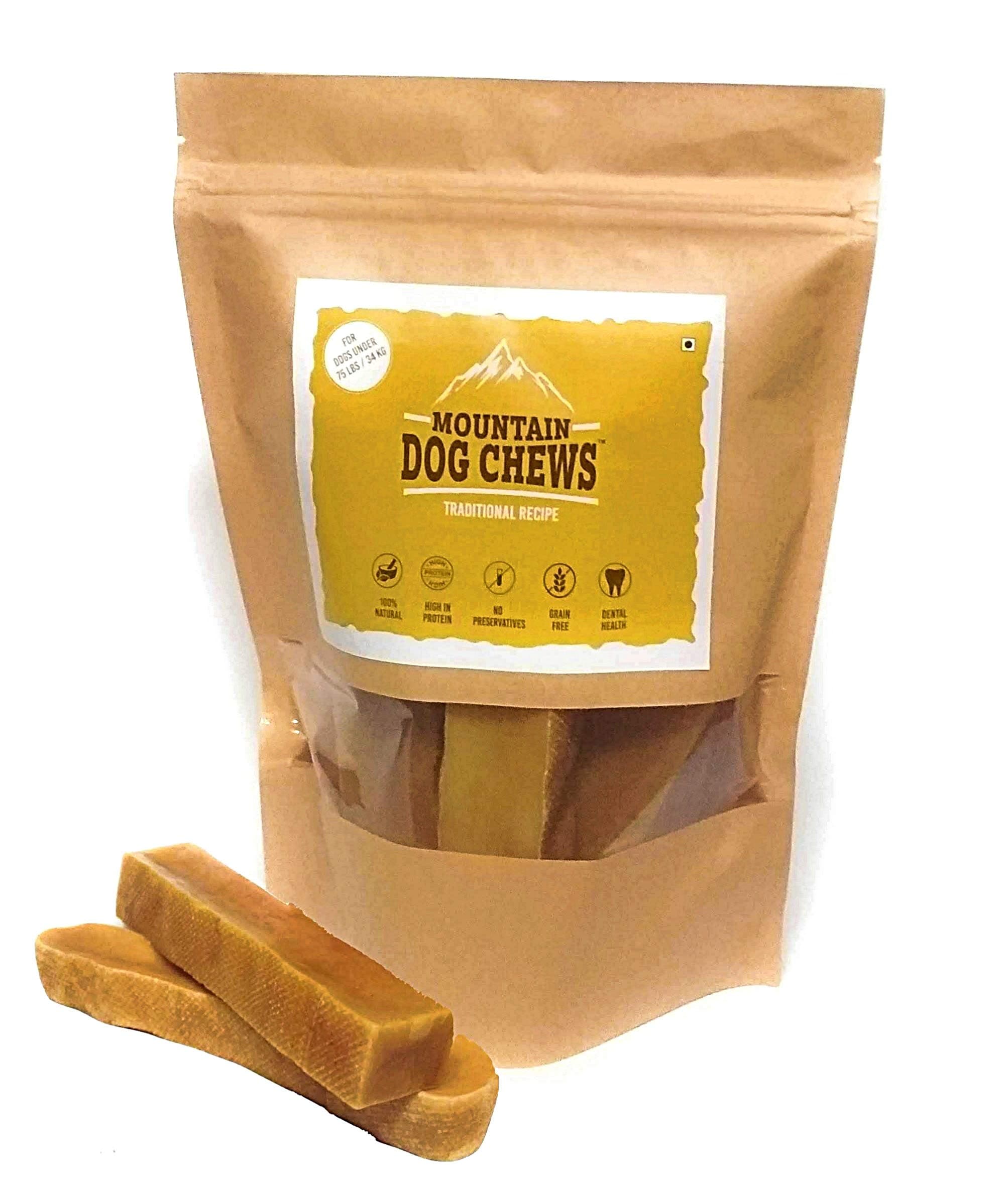 Mountain Dog Chew, Natural Himalayan Yak Milk Long Lasting Protein Rich Dog Treat, Labrador Reteriver & Large Breed Dogs, 150 GMS