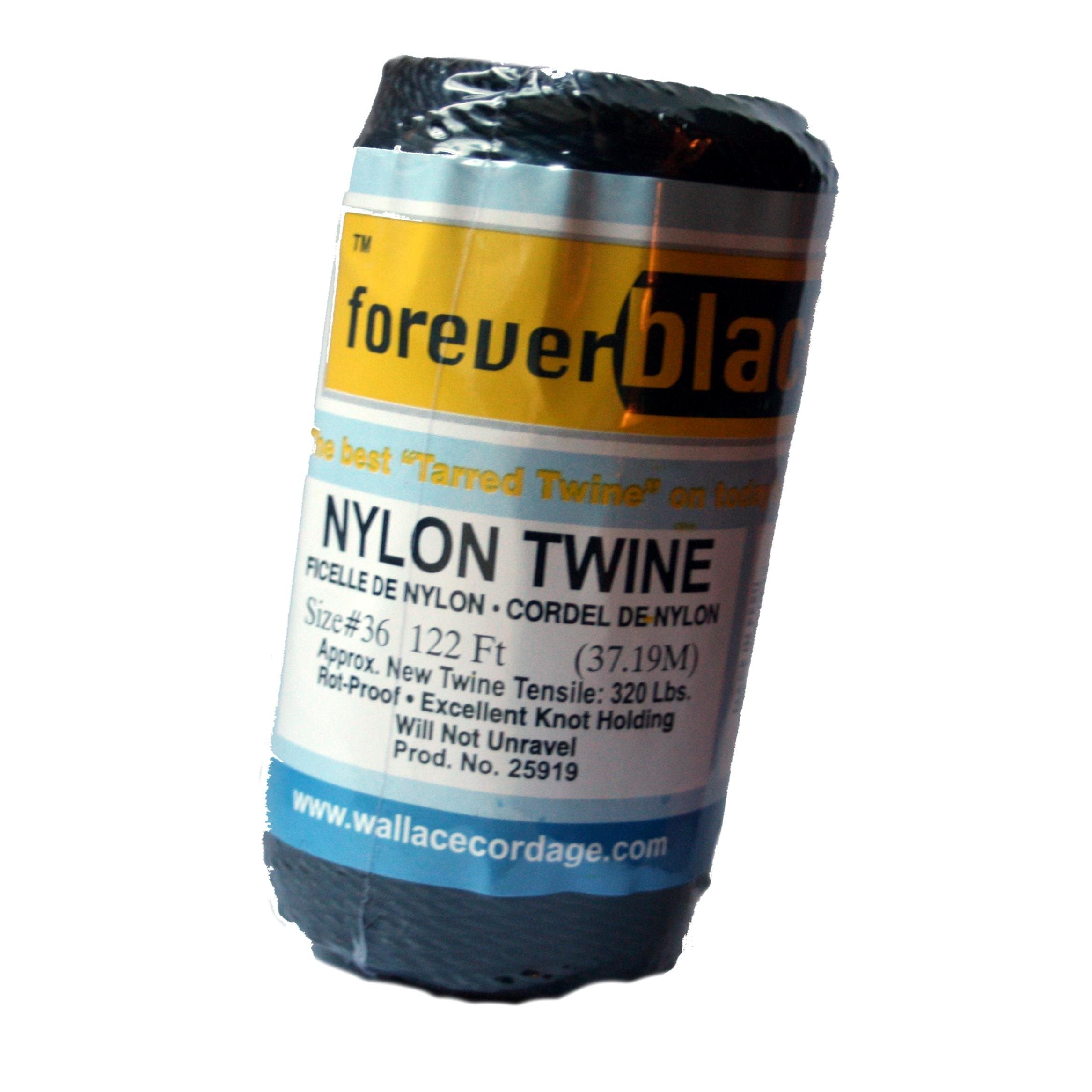 Wallace Cordage Bench Line 36 Nylon String Rope Thread Bushcraft 37 m Tarred Twine Strength 145 kg