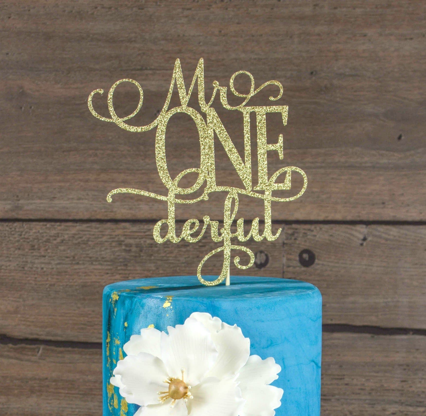 Mr ONEderful Cake Topper | First Birthday Cake Topper | Mr One Derful Cake Topper | I Am One | Baby Boy's First Birthday | Smash Cake Topper