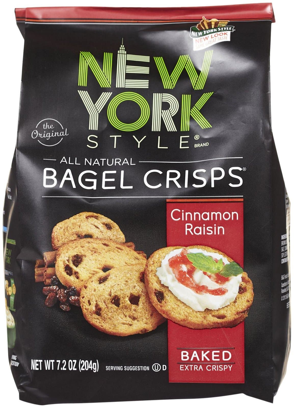 New York Style Cinnamon Raisin Bagel Chips, 7.2 oz