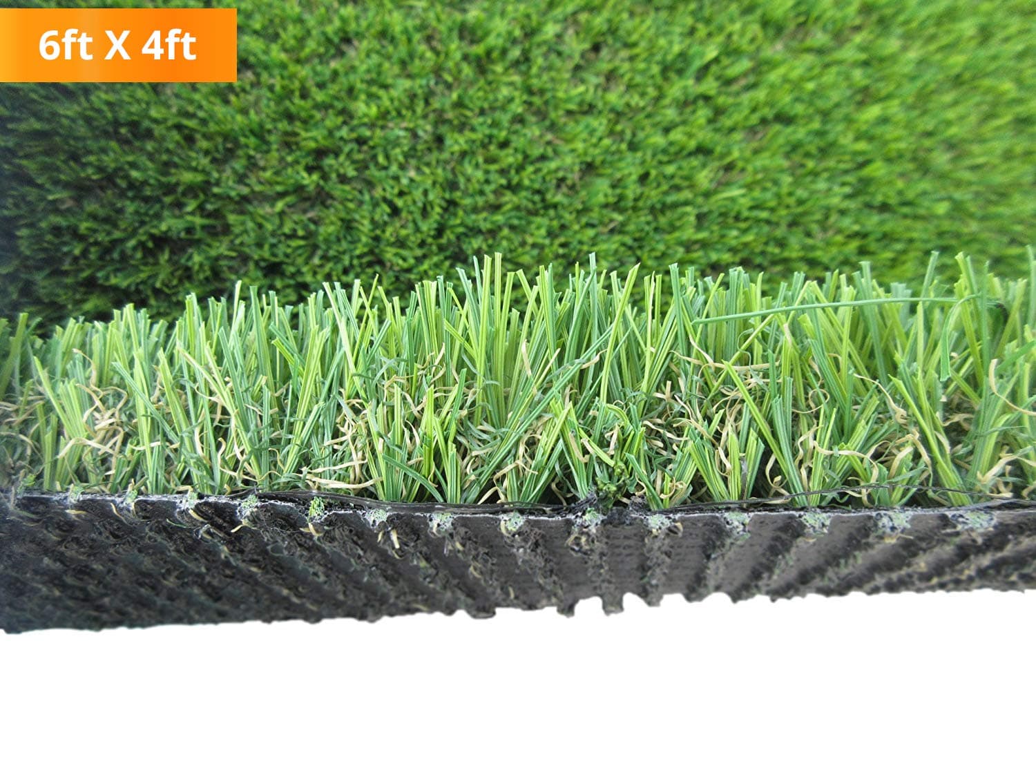 PZG Commerical Artificial Grass Patch w/ Drainage Holes & Rubber Backing | Heavy & Durable Turf | Lead-Free Fake Grass for Dogs or Outdoor Decor | Total Wt. - 83 oz & Face Wt. 55 oz | Roll 82' x 15'