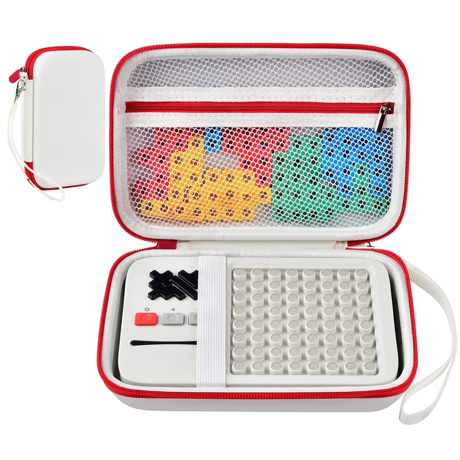 Case for GiiKER Super Blocks STEM Toys & Super Slide Brain Teaser Puzzle Games, Storage Organizer for Electronic Pattern Matching Console, Travel Puzzles Holder for Kids Boys and Girls, Box Only-White