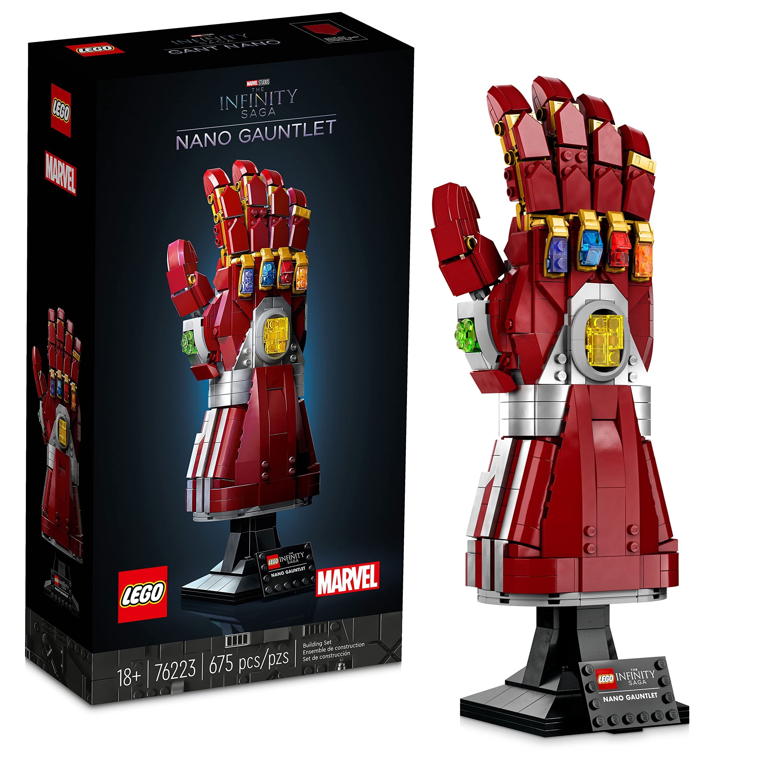 Marvel Nano Gauntlet, Iron Man Model with Infinity Stones, 76223 Avengers: Endgame Film Set, Collectable Memorabilia, Gift Idea for Adults and Teens