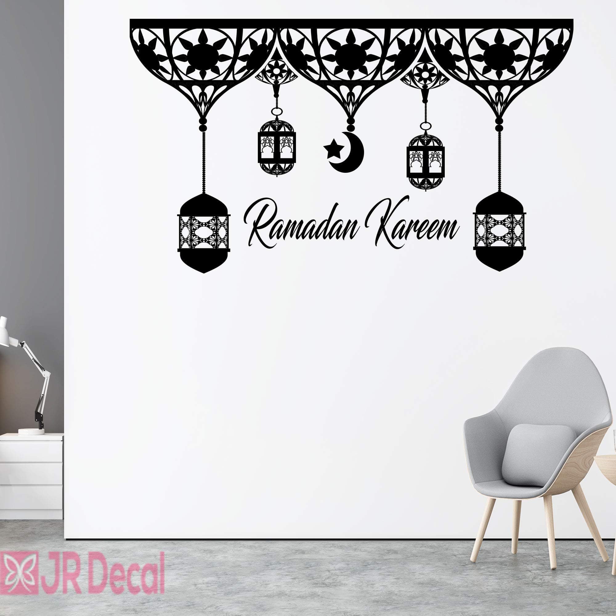 Ramadan Kareem Islamic Wall stickers, Arabic Lamp pattern wall decor, Islamic shop sign, Mosque decor islamic home decor, Ramadan Design Religion Art