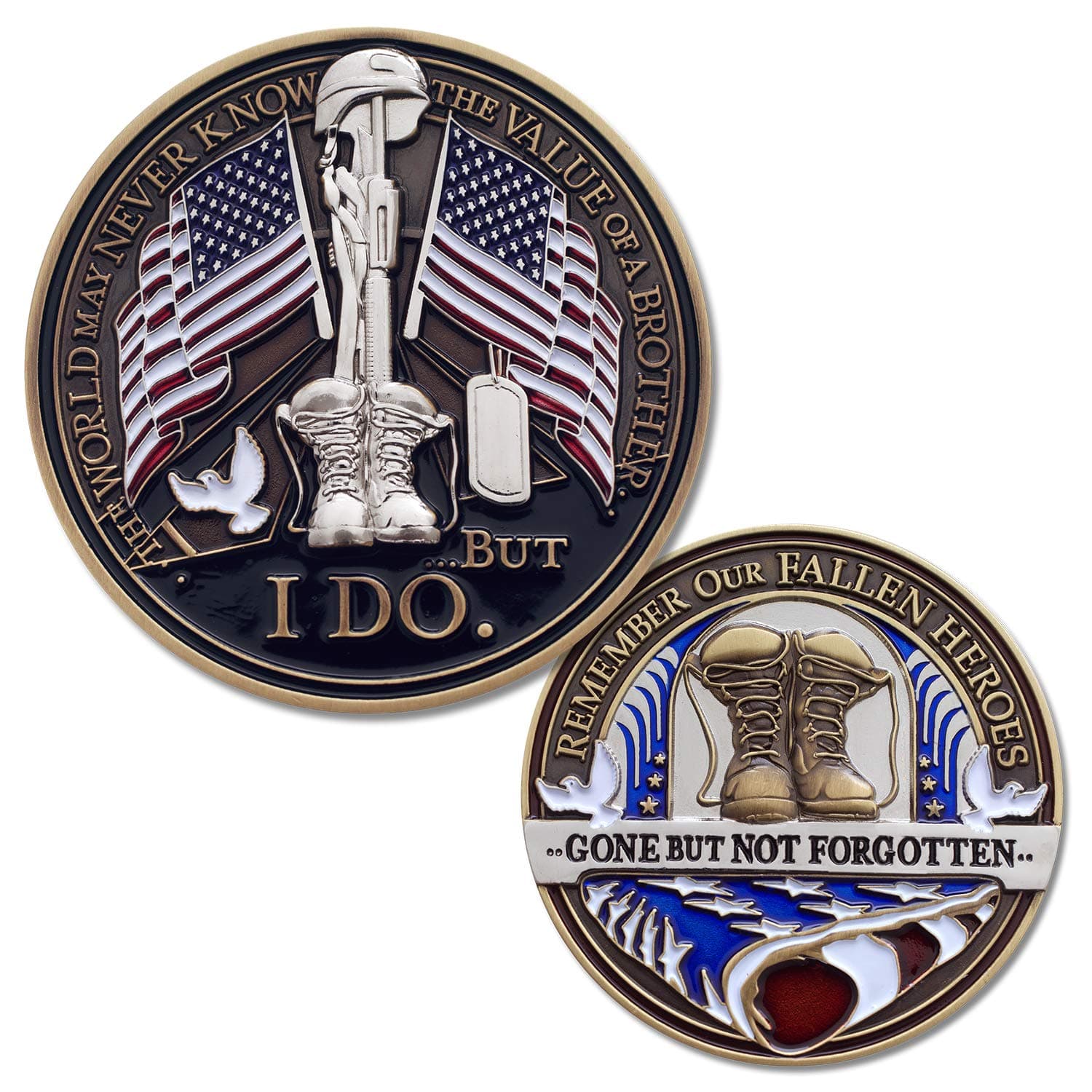 Fallen Hero Challenge Coin · Fallen Soldier Memorial Challenge Coin