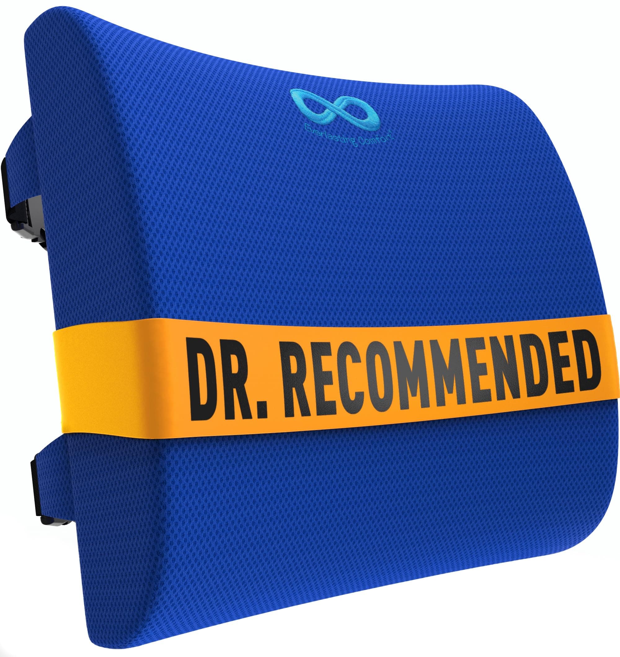 Everlasting Comfort Lumbar Support Pillow for Office Chair - Memory Foam Back Cushion for Car Seat - Promotes Better Posture, Back Pain Relief - Ideal Gaming and Desk Chairs Work and Home Essentials