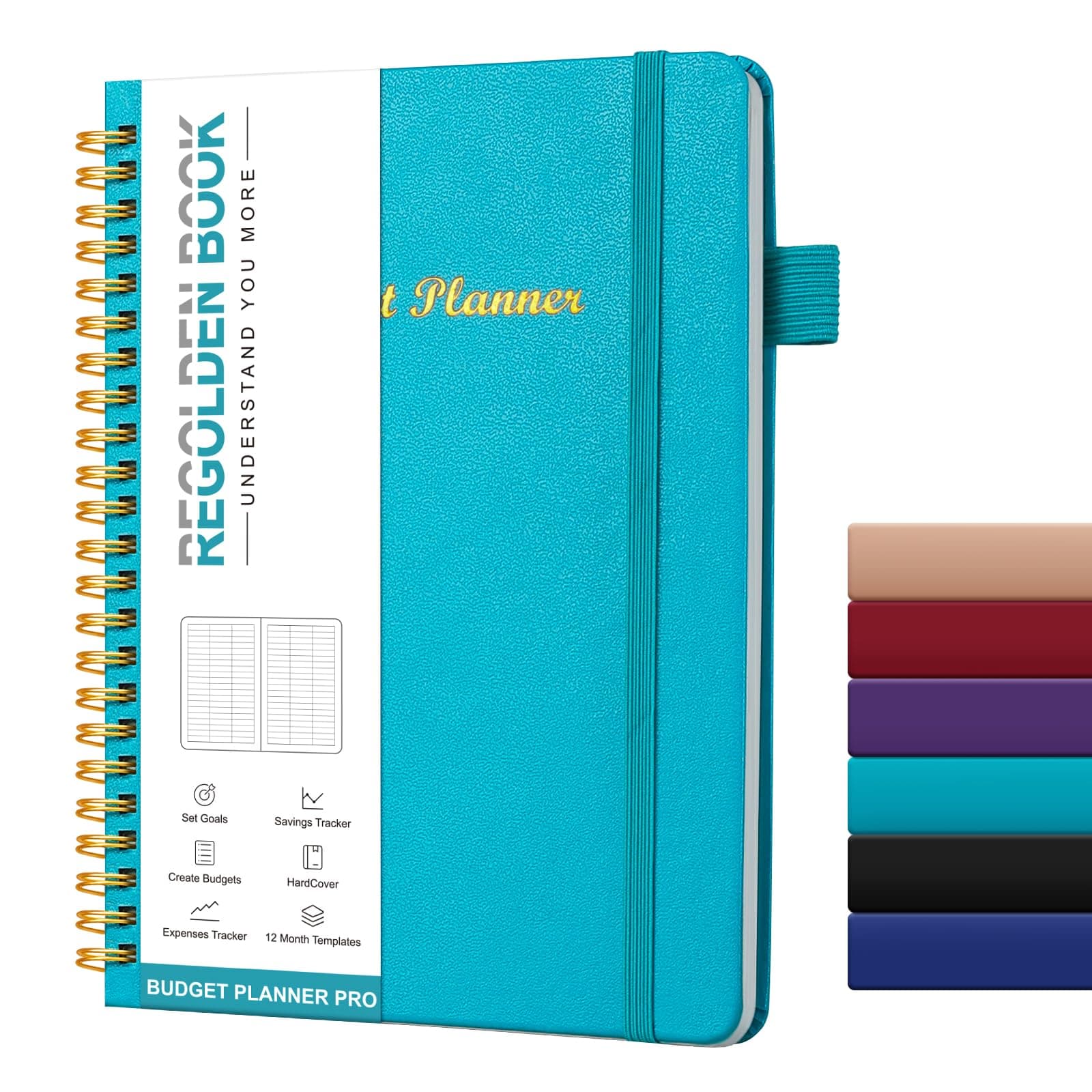 Budget Planner - Budget Book with Expense Tracker, Hardcover Budget Planner and Monthly Bill Organizer, Financial Planner & Account Book to Manage Your Money,Teal