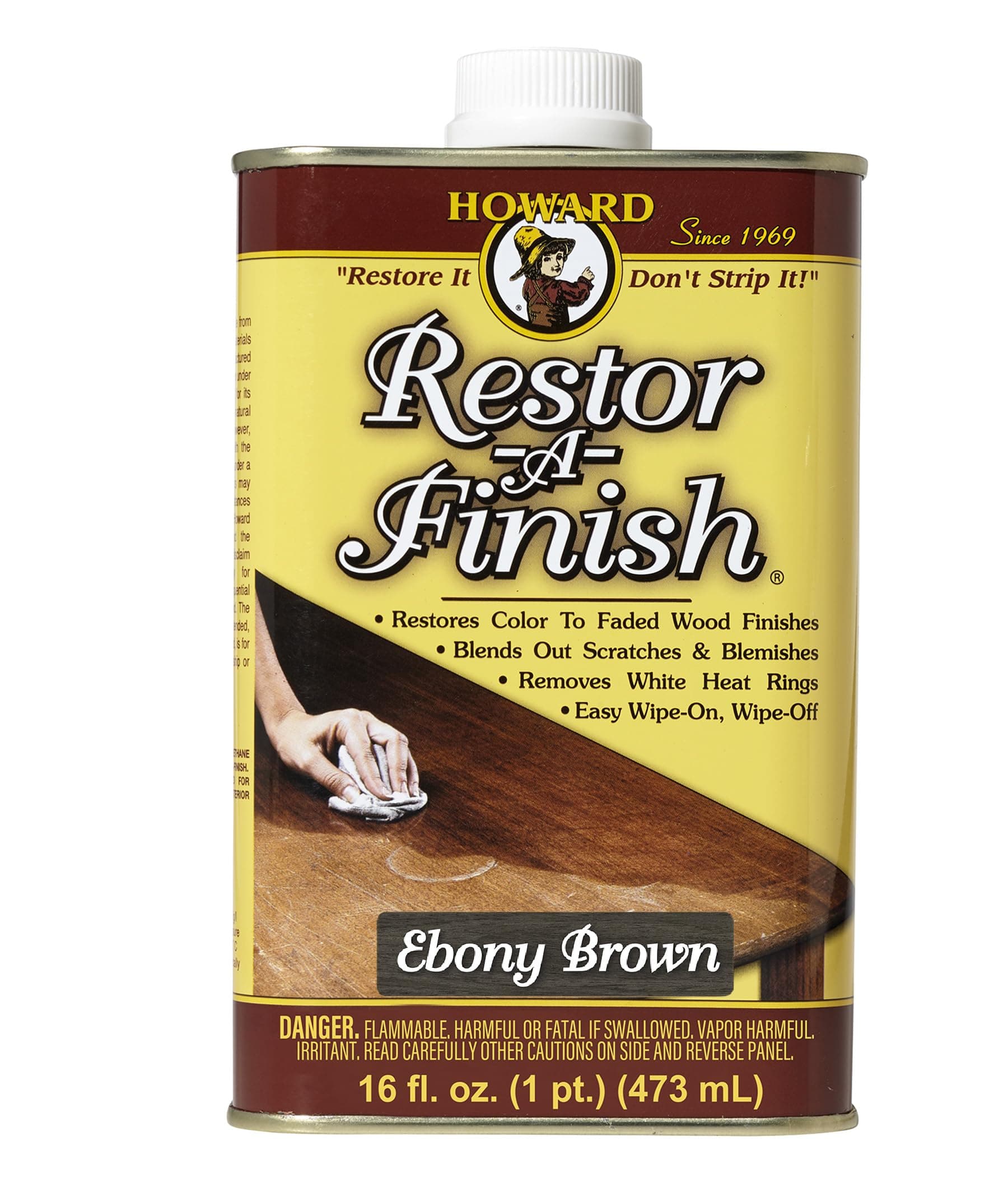 Restor-A-Finish Ebony Brown RF8016 Restore The Original Finish Remove Heat and Stain Marks on Wooden Furniture 473ml