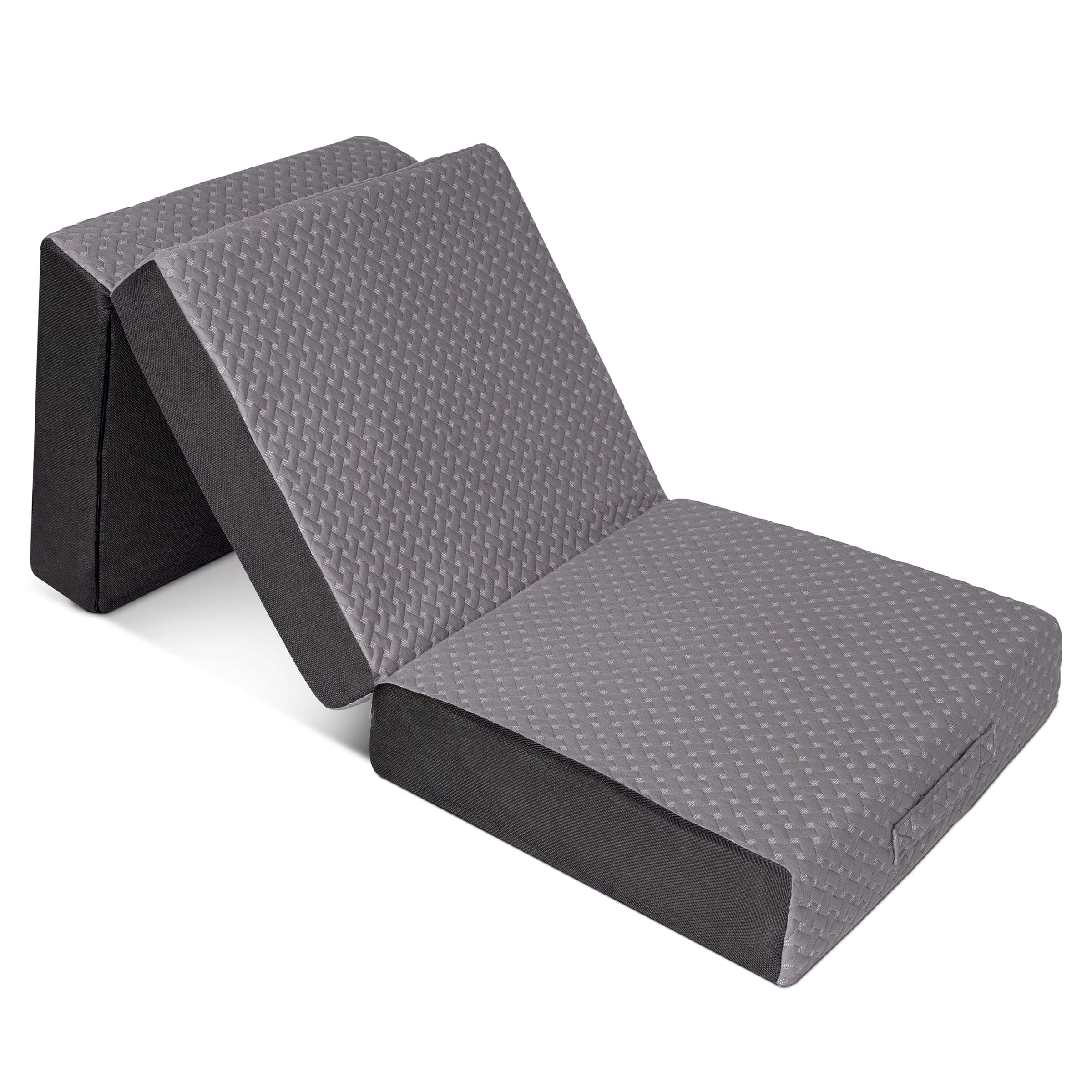 Milliard Trifold Mattress, Single Size, 6 inch, Portable Foldable Mattress with Memory Foam & Washable Cover, Tri-Folding Floor Bed, Camping, Fold Up Guest Bed, RV Travel, Sleepovers, 75" x 25"