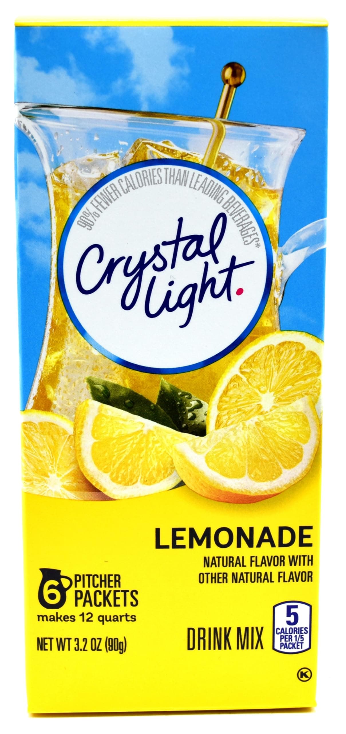 Crystal Light Lemonade Drink Mix (12-quart), 3.2-ounce Packages (Pack of 2)
